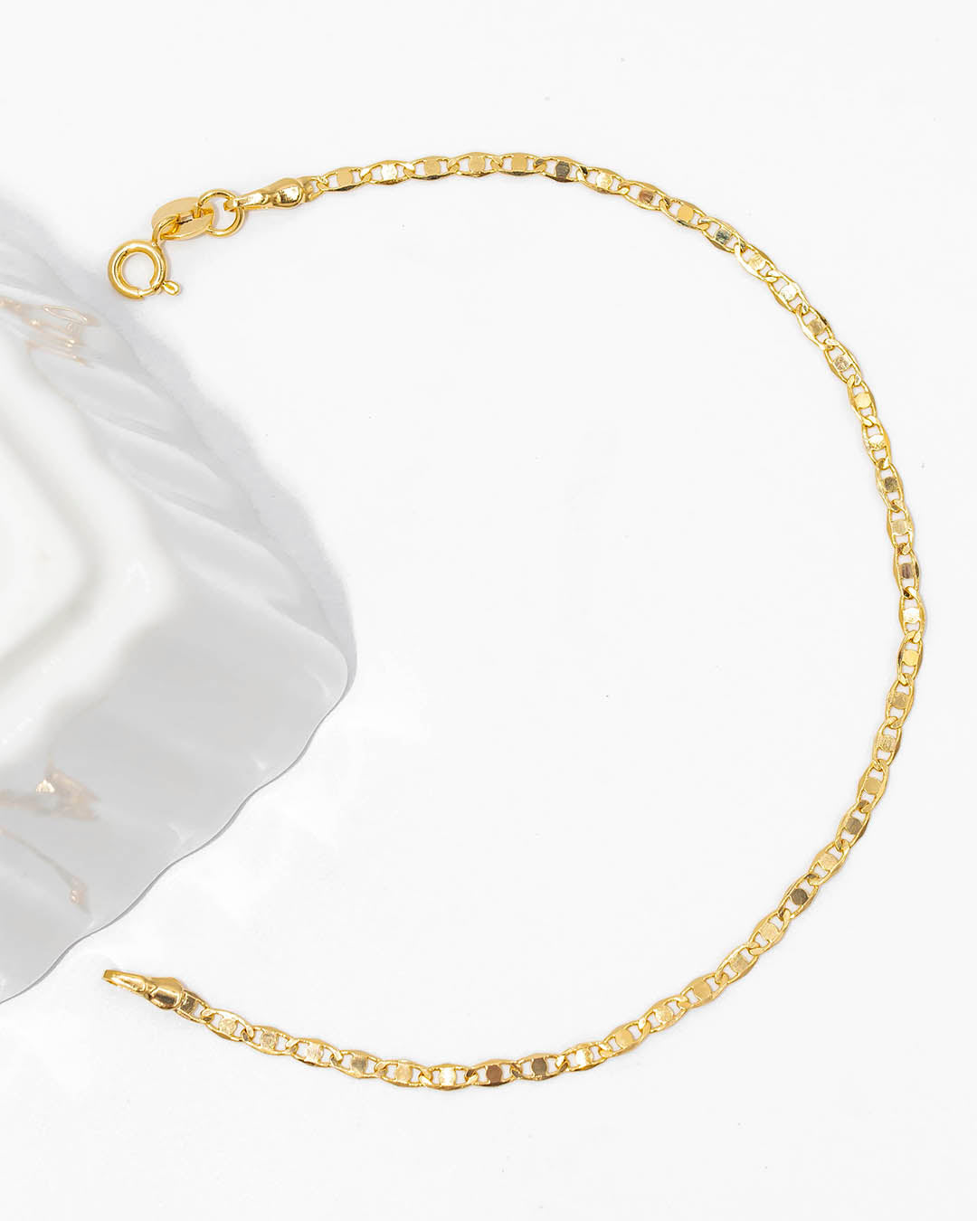 Oro laminado pulsera escalera espejo 18cm x 2mm