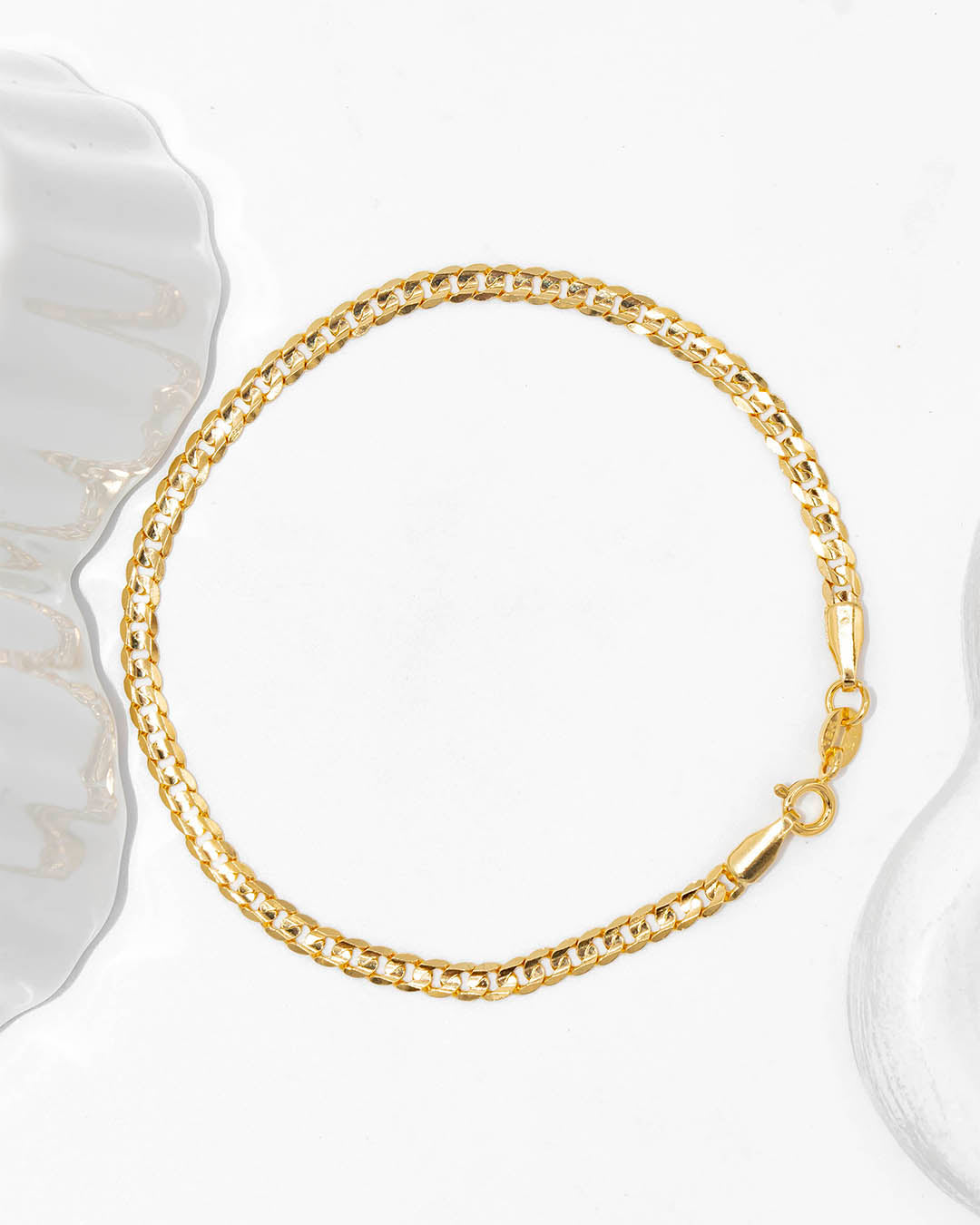 Oro laminado pulsera cubana