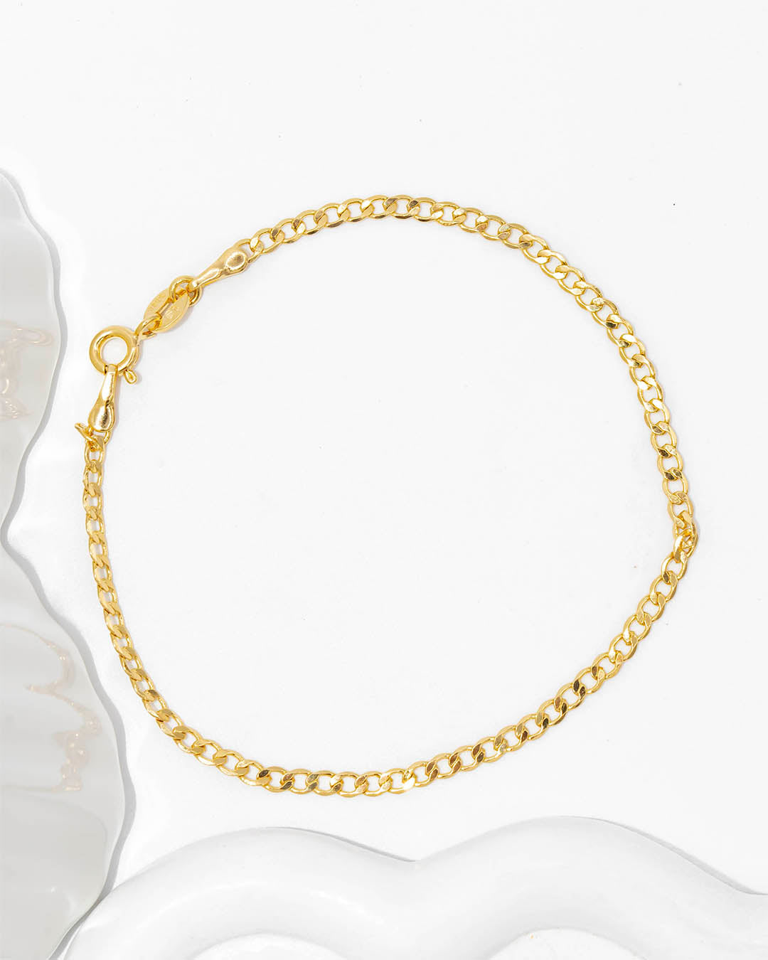 Oro laminado pulsera cubana