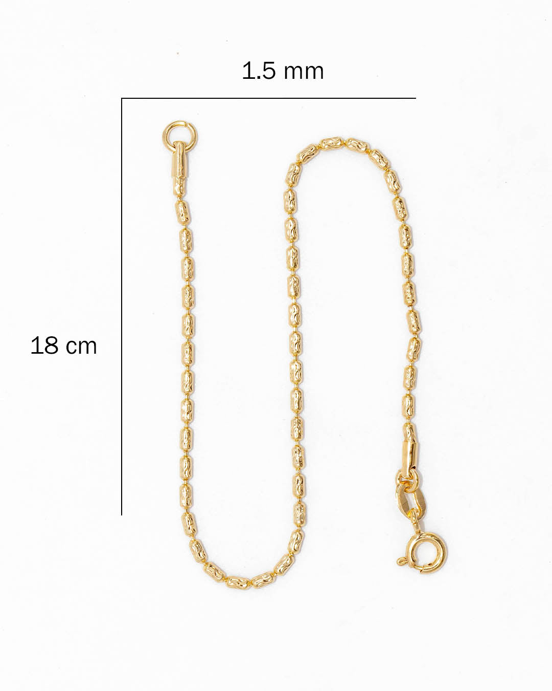 Oro laminado pulsera arroz