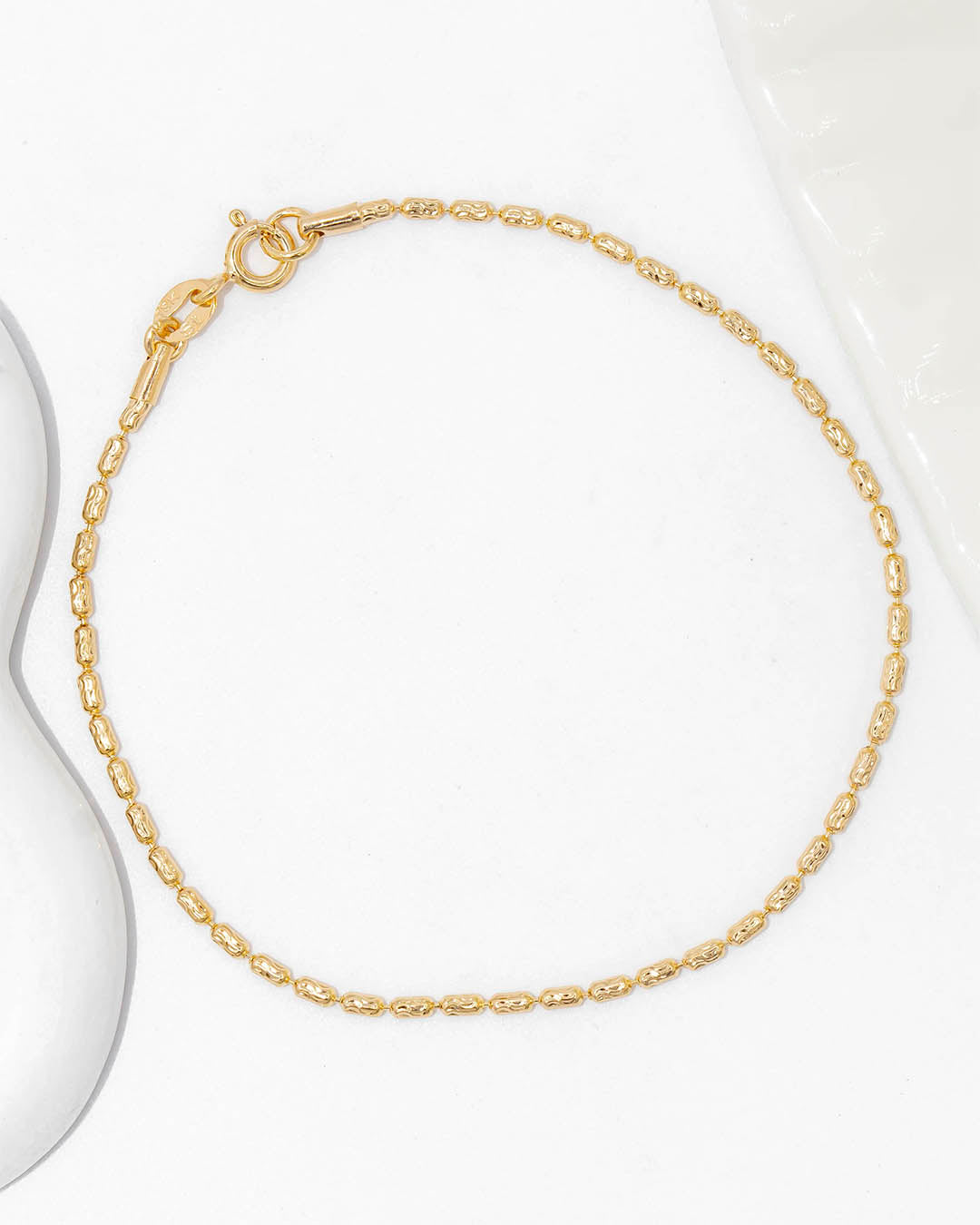 Oro laminado pulsera arroz