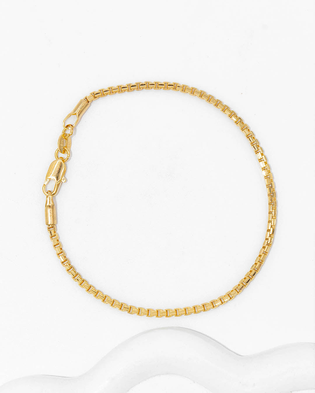 Oro laminado pulsera veneciana diamantada