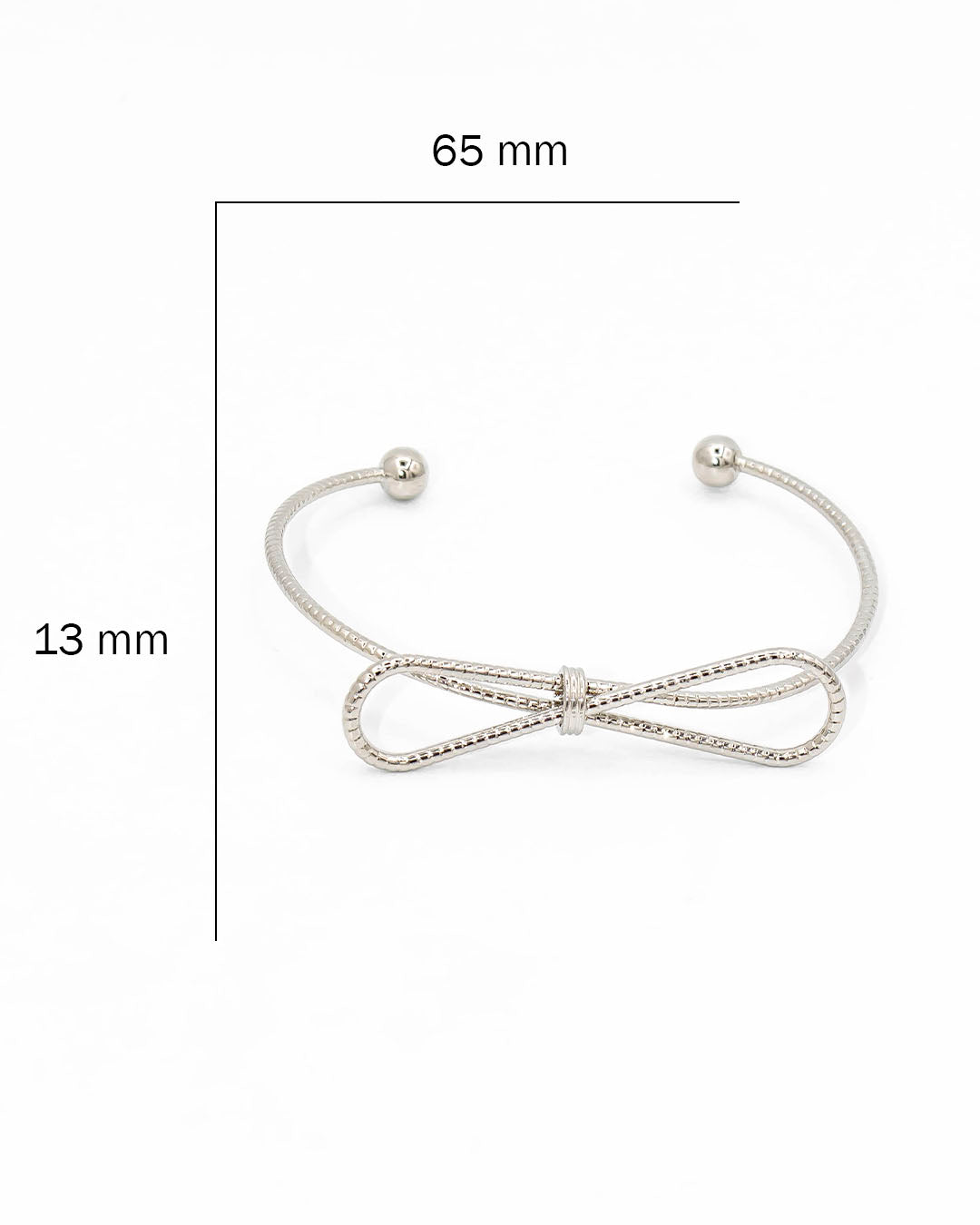 Pulsera moño plateado