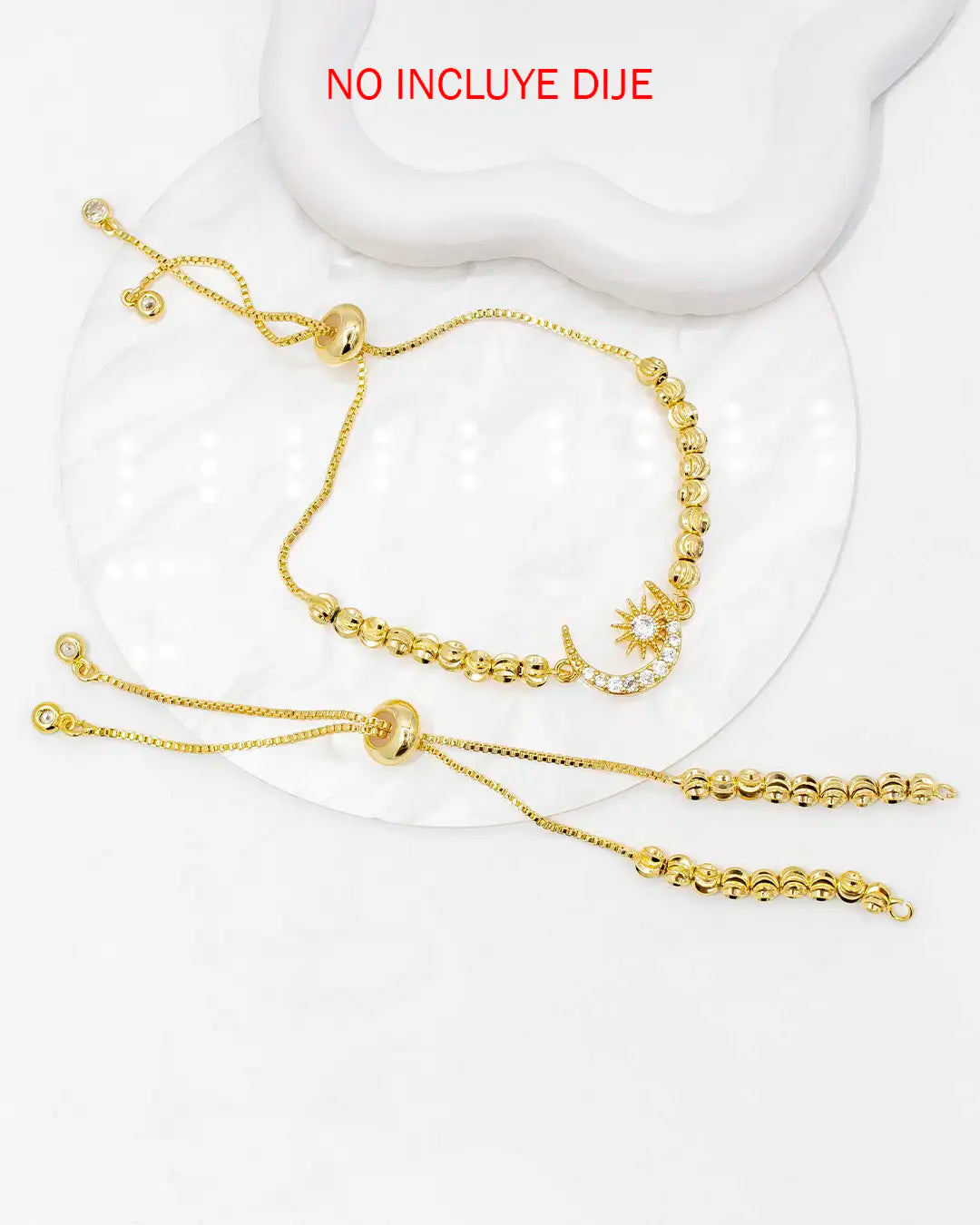 Pulsera de ensamble diamantada 4MM