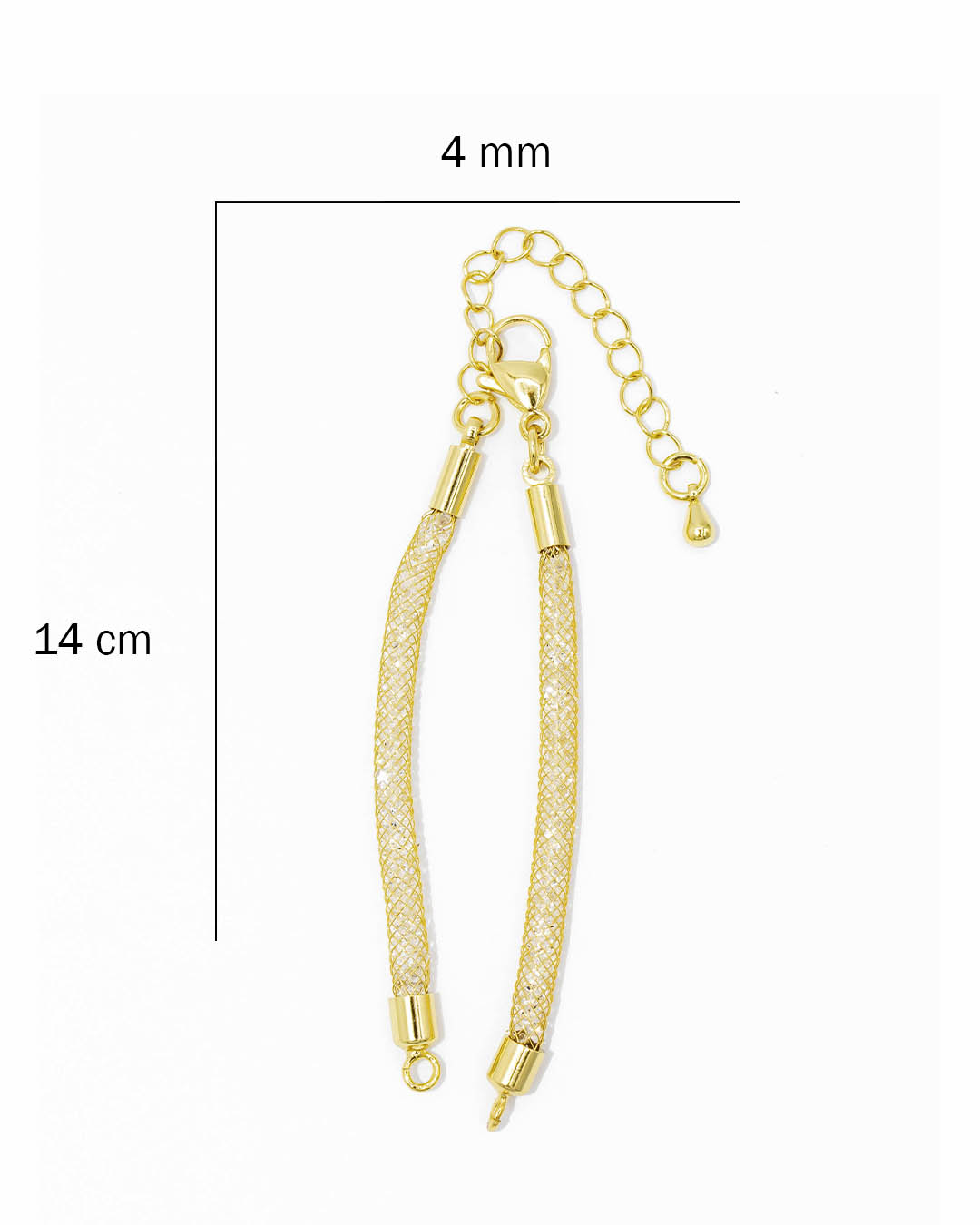 Pulsera de ensamble cordon brillante