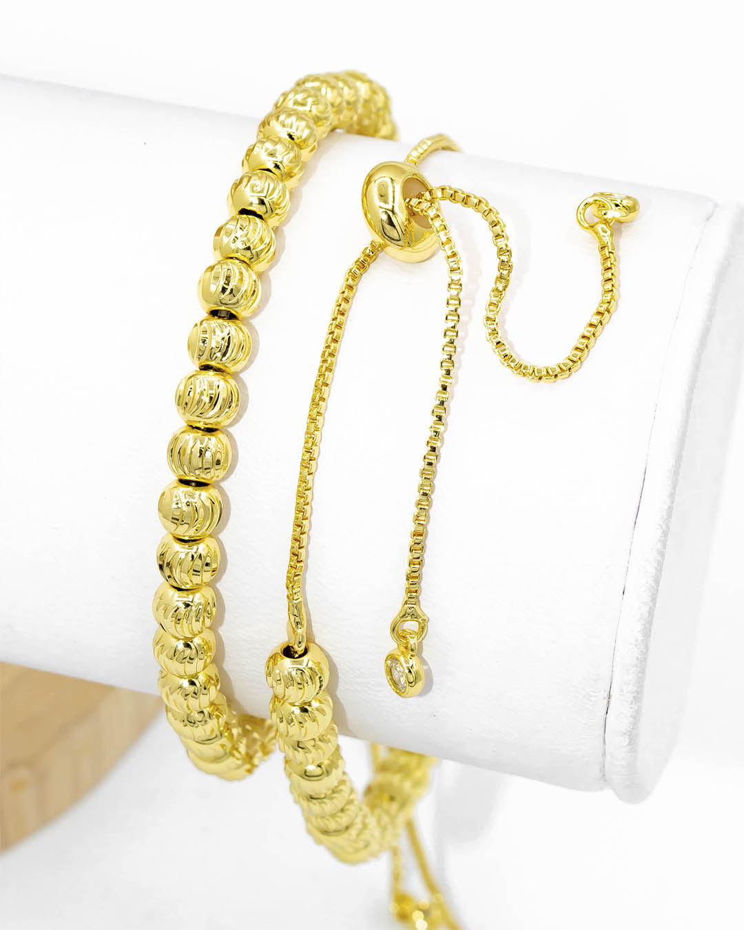 Pulsera balín diamantado