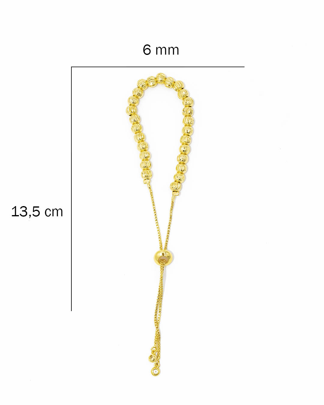 Pulsera balín diamantado 6mm