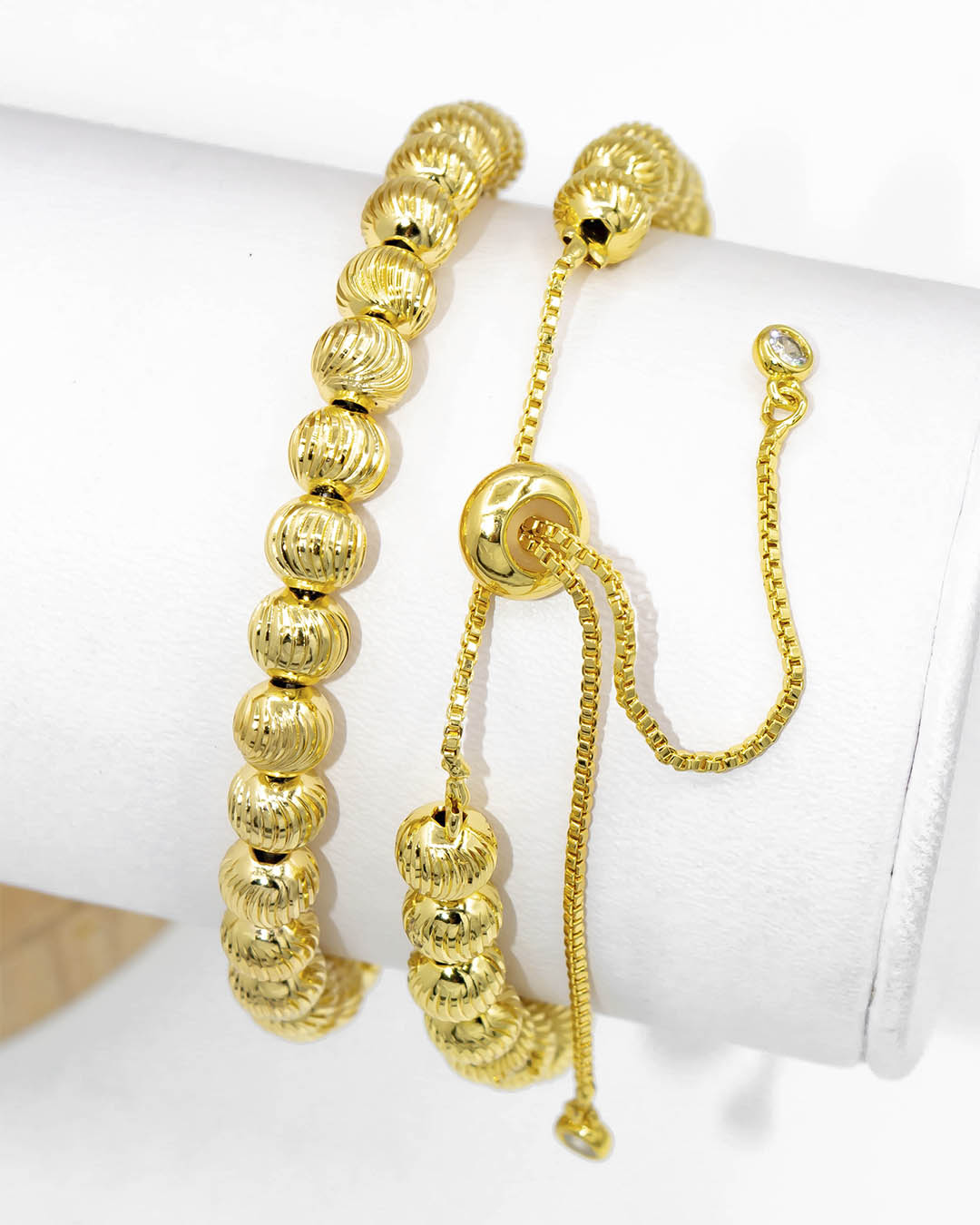 Pulsera balín diamantado 6mm