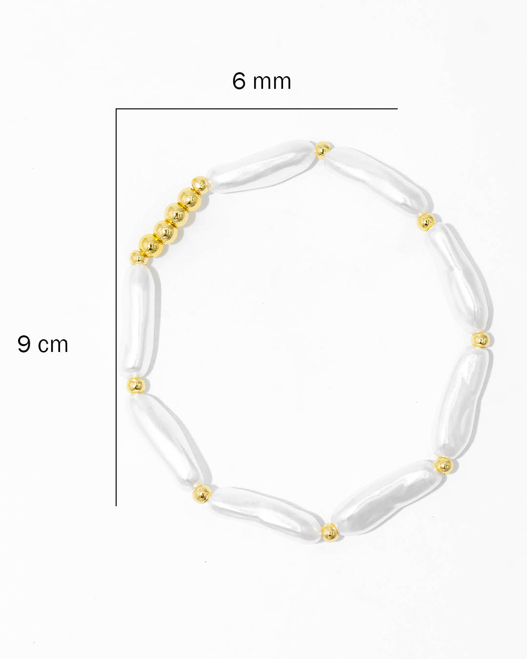 Pulsera perla larga balín