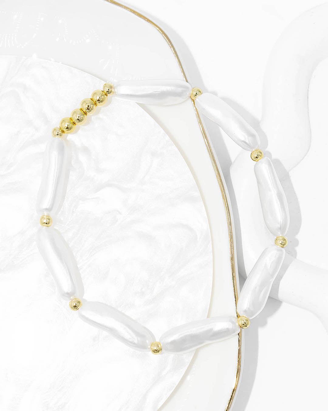 Pulsera perla larga balín