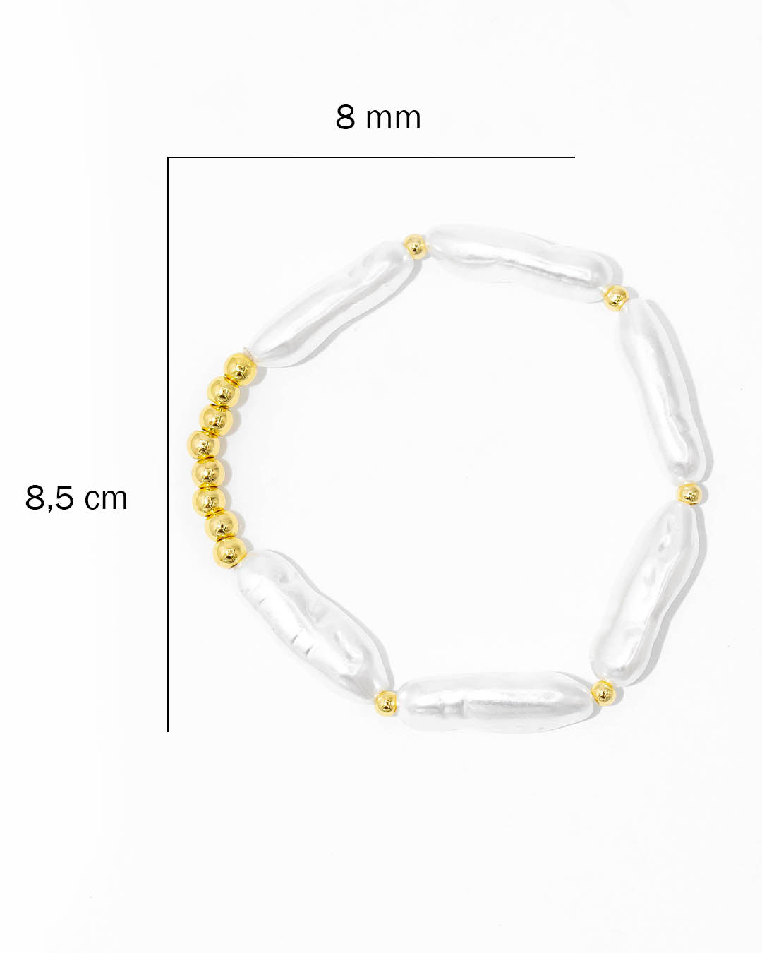 Pulsera perla larga