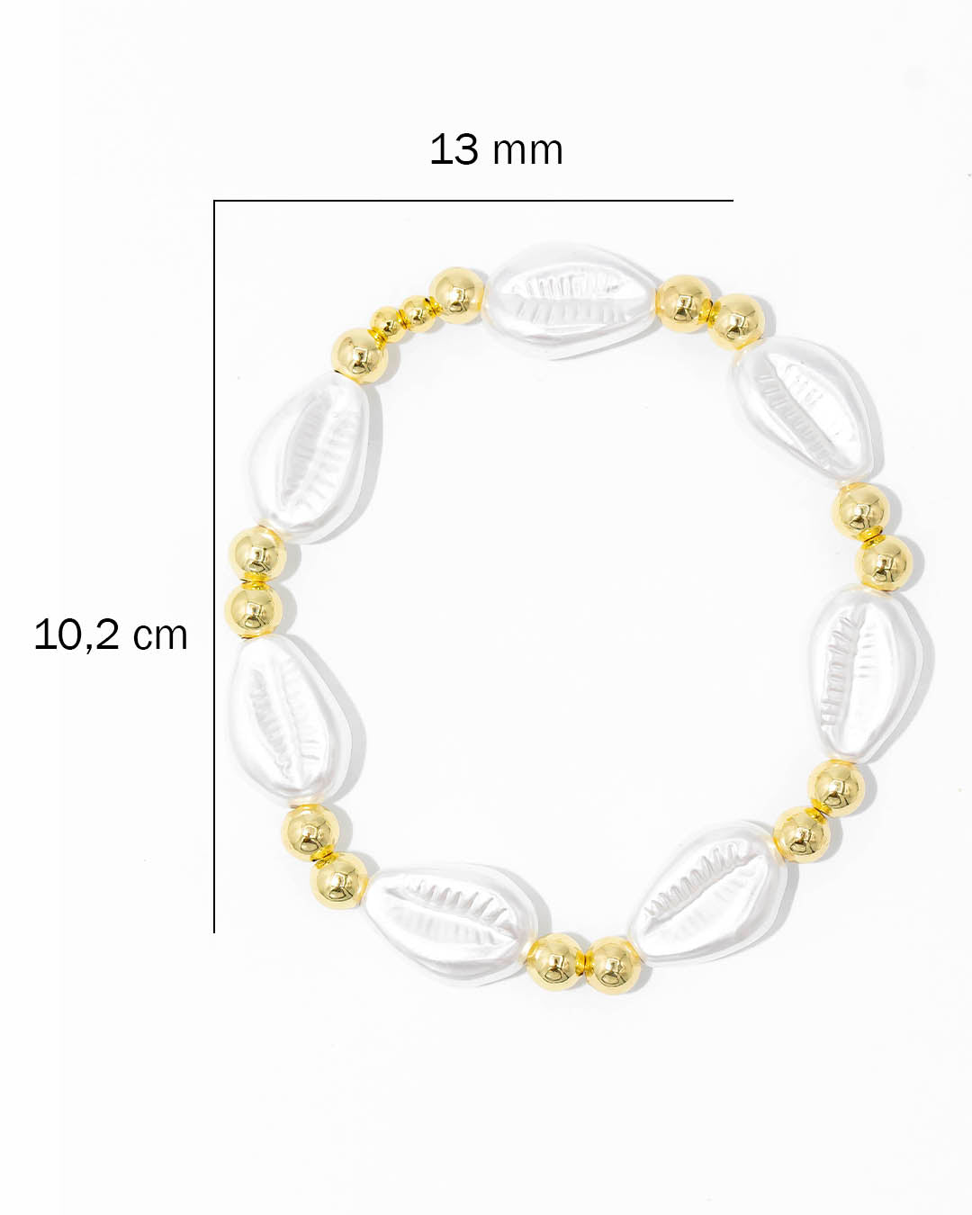 Pulsera concha perla balín