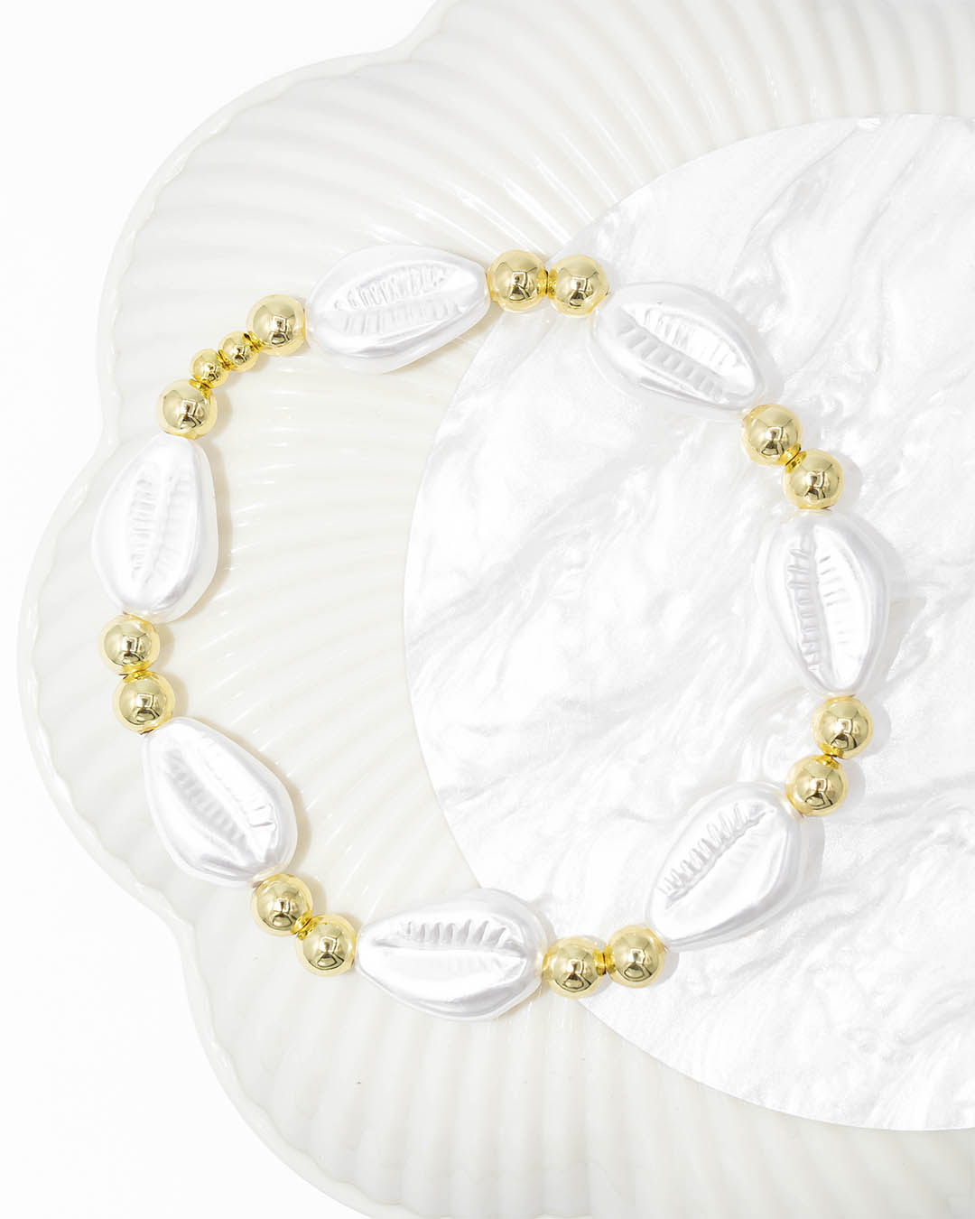 Pulsera concha perla balín