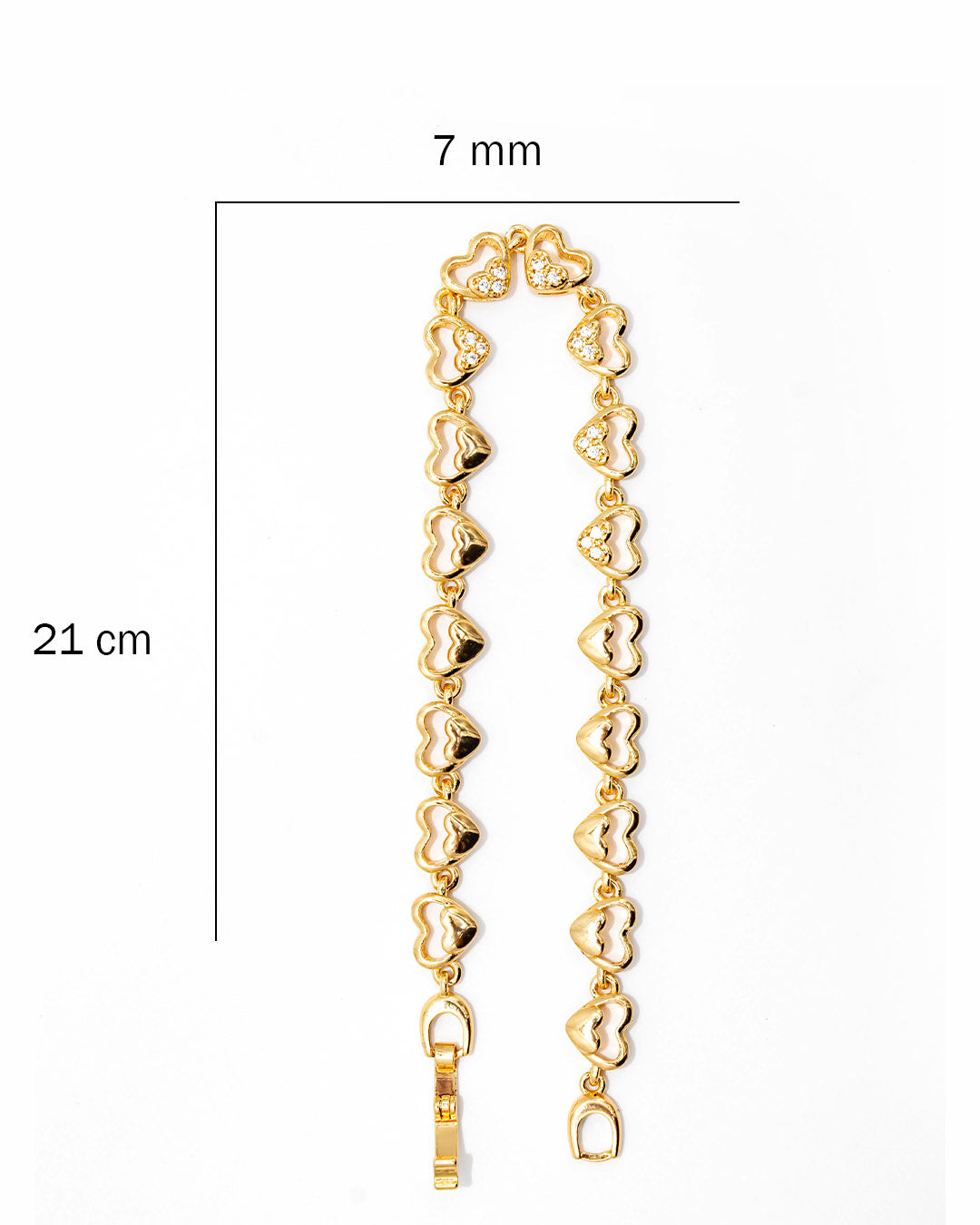 Pulsera corazón piedra blanca