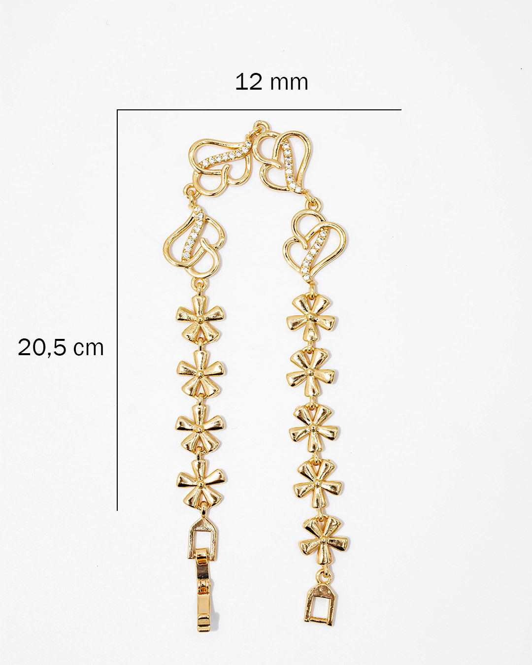 Pulsera corazón flor