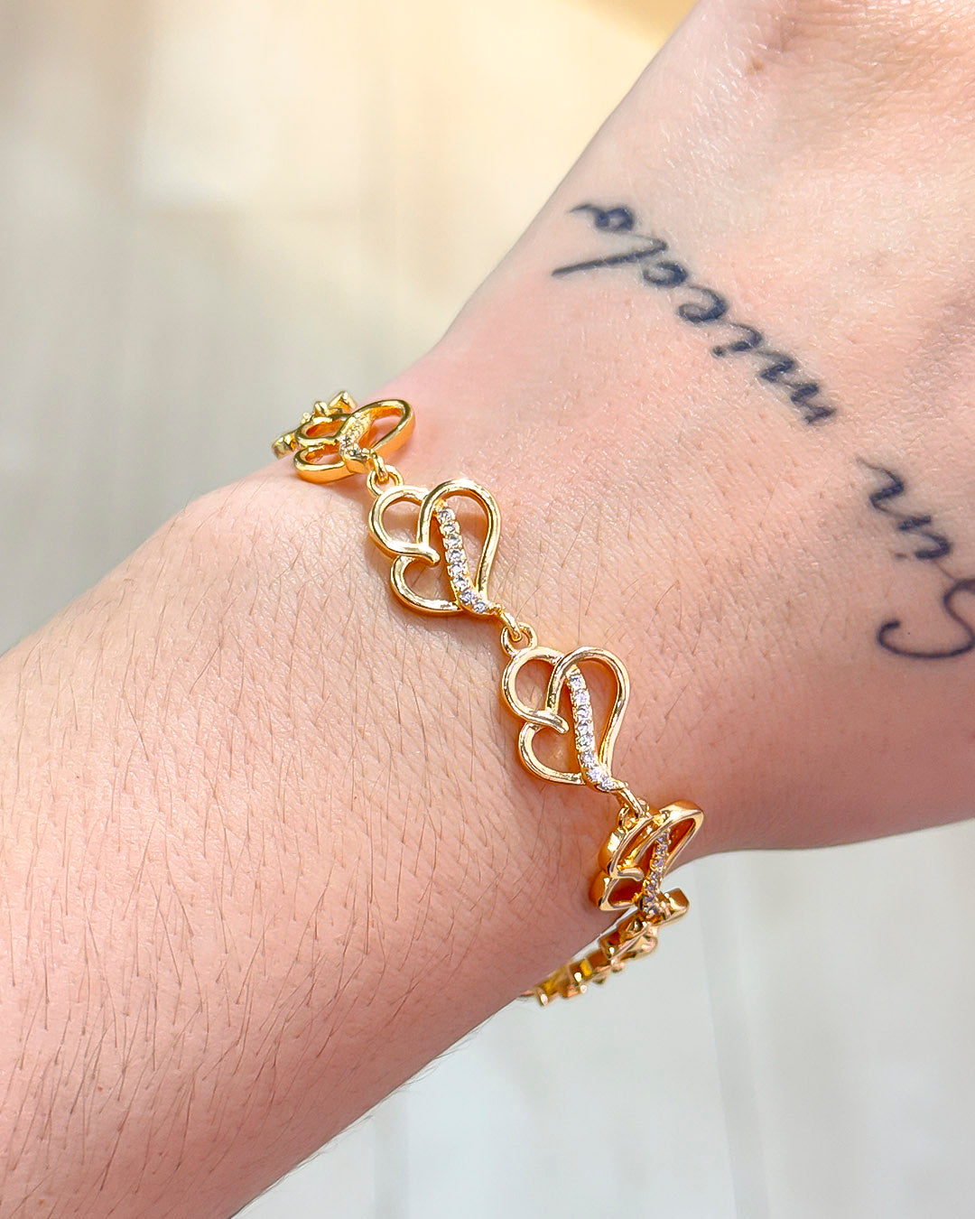 Pulsera corazón flor