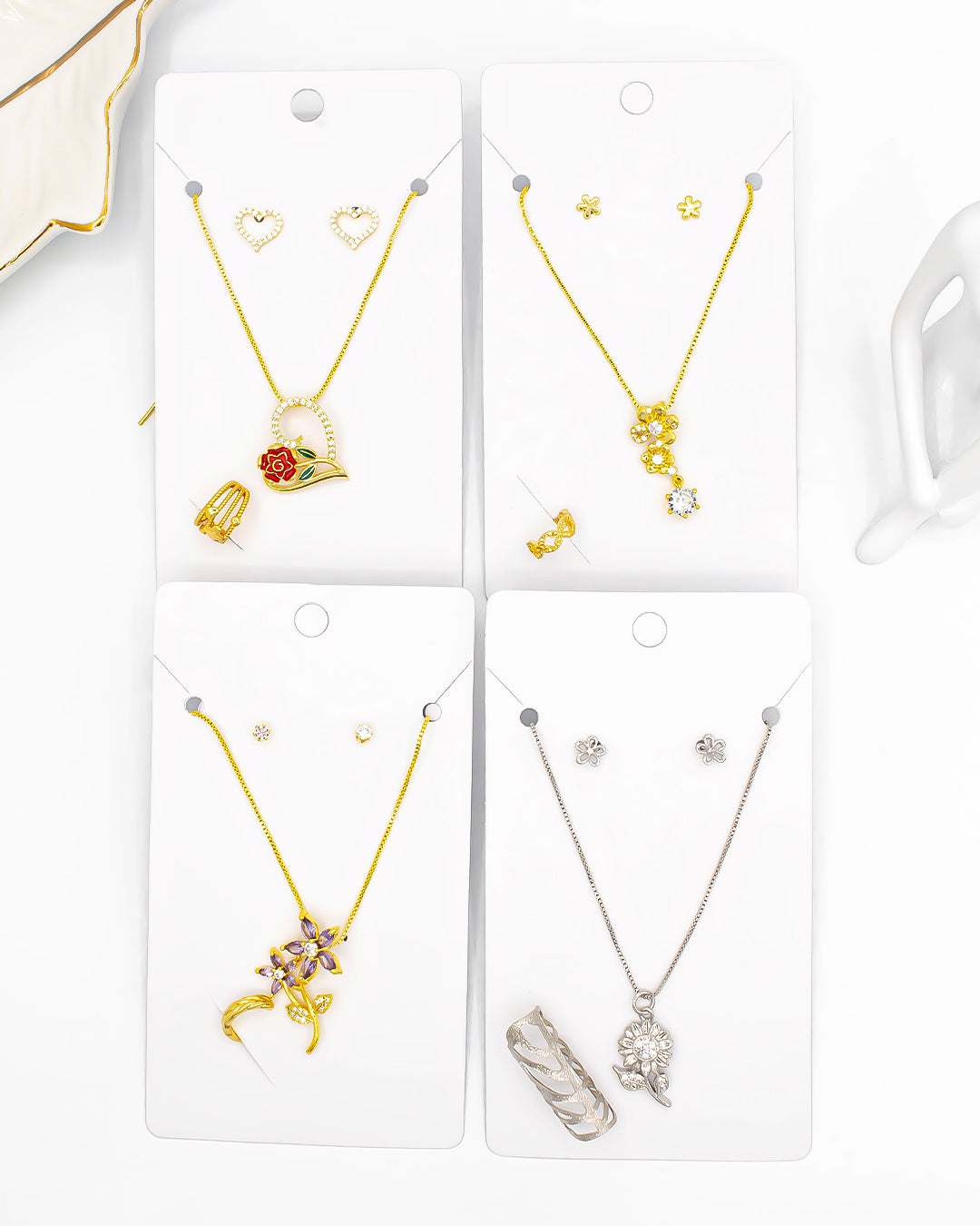 Set juego flor y corazón