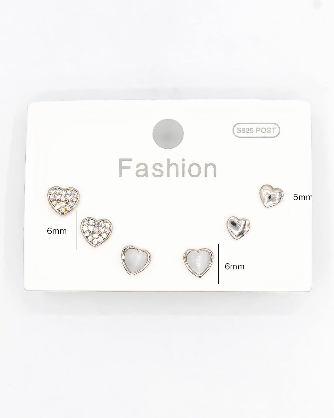 Set triple topo corazón