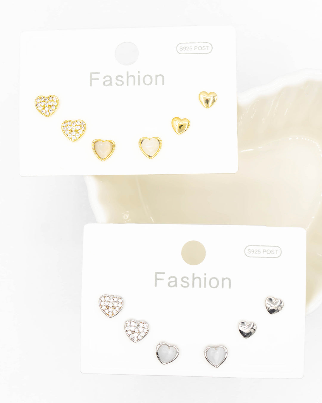 Set triple topo corazón