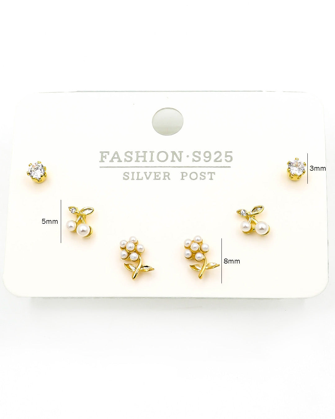 Set triple topo flor y cerezas