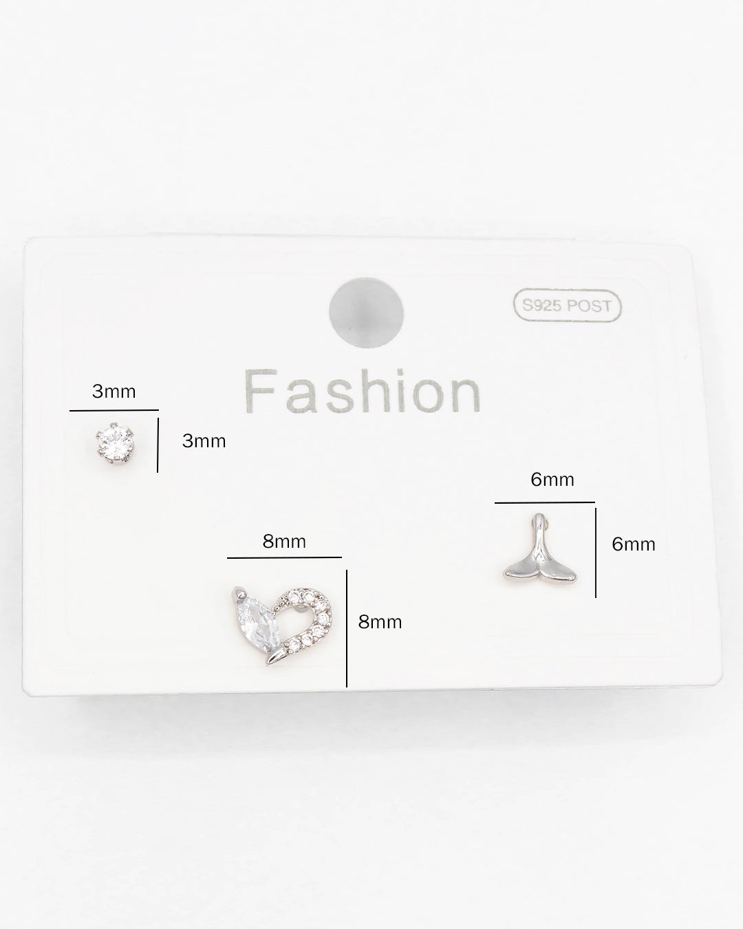 Set triple topo corazón