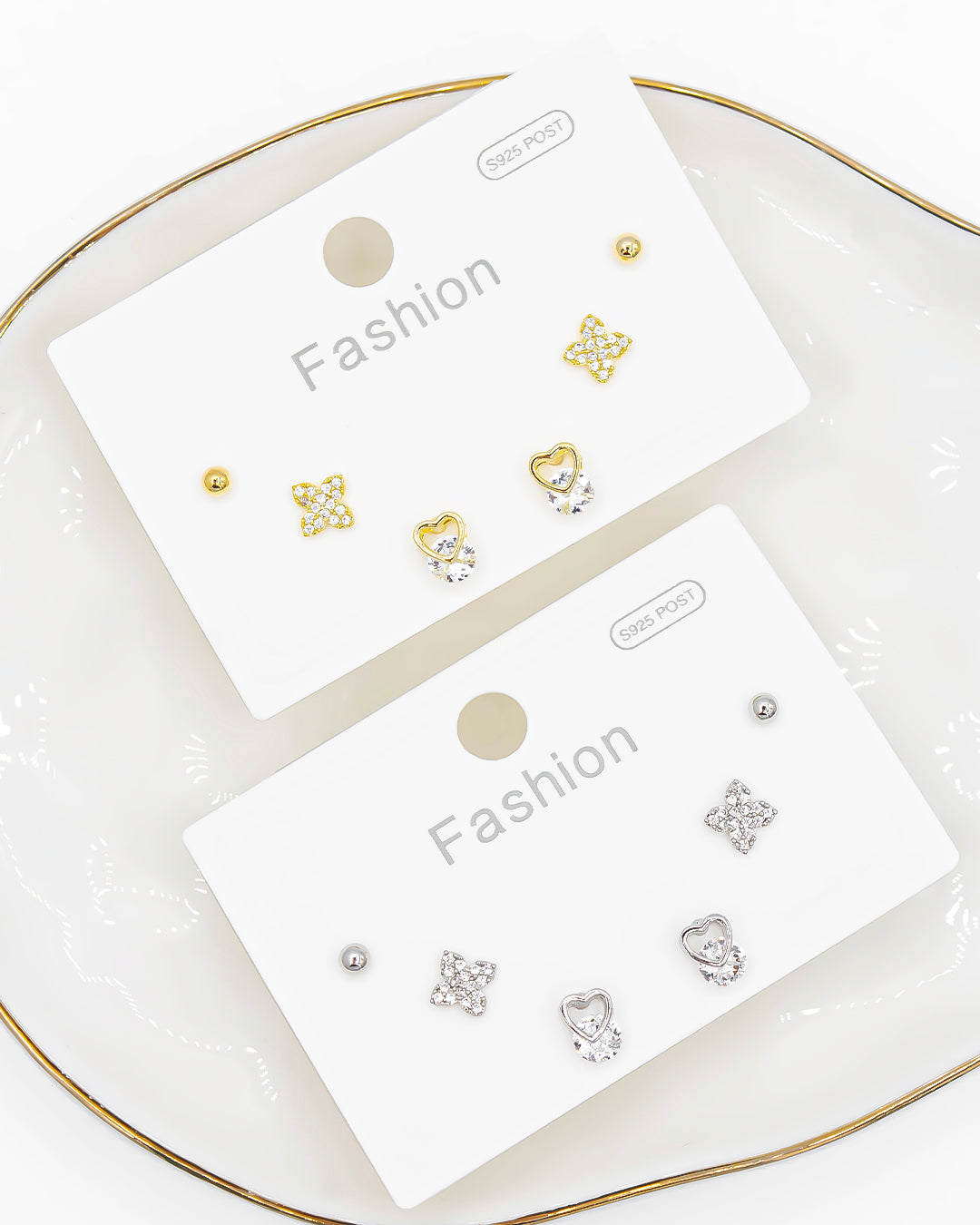 Set triple topo corazón