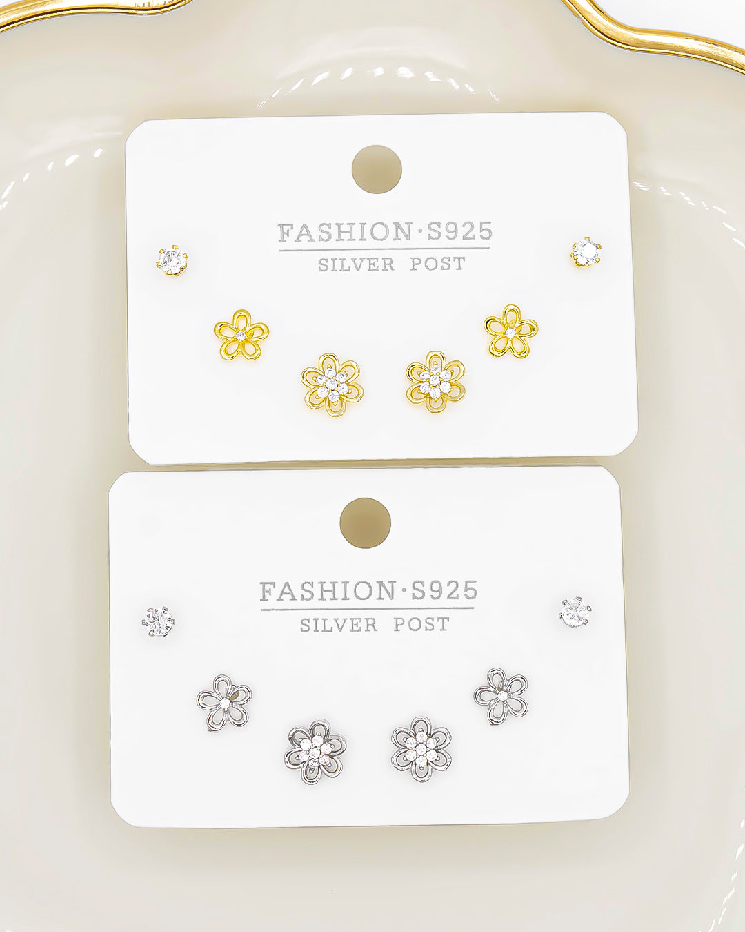 Set triple topo flor