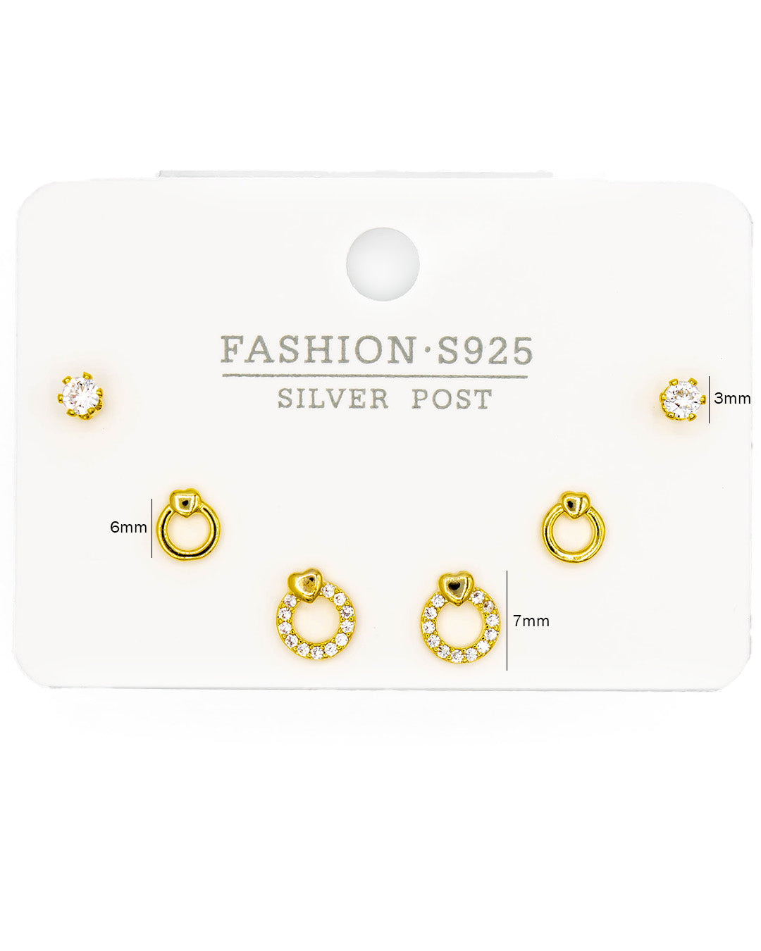Set triple topo corazones