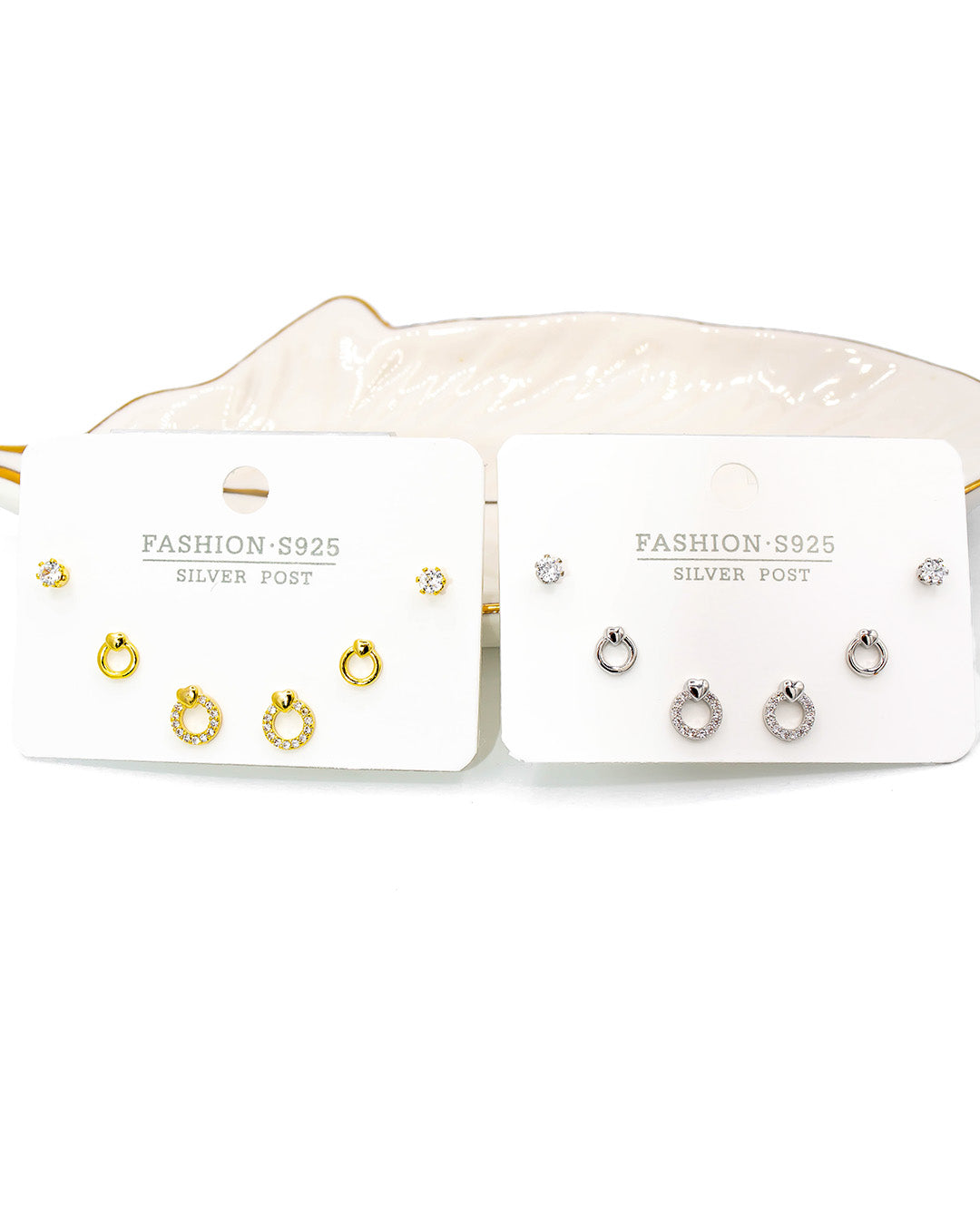 Set triple topo corazones