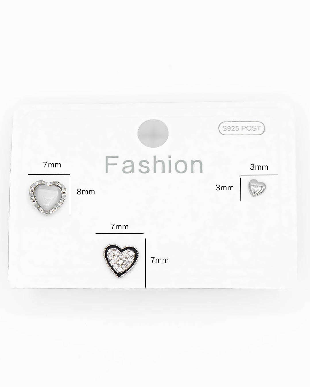 Set triple topo corazón