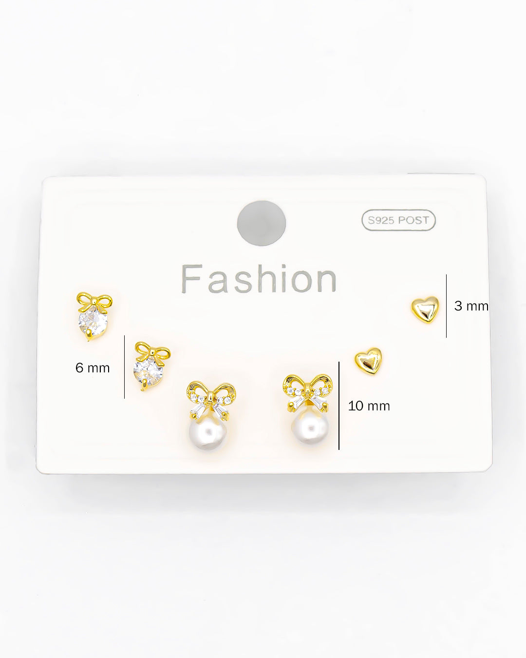 Set triple topo moño perla