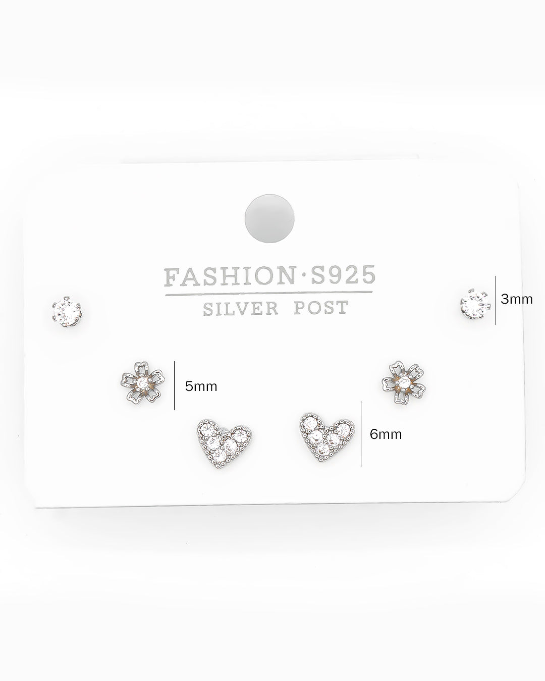 Set triple topo corazón