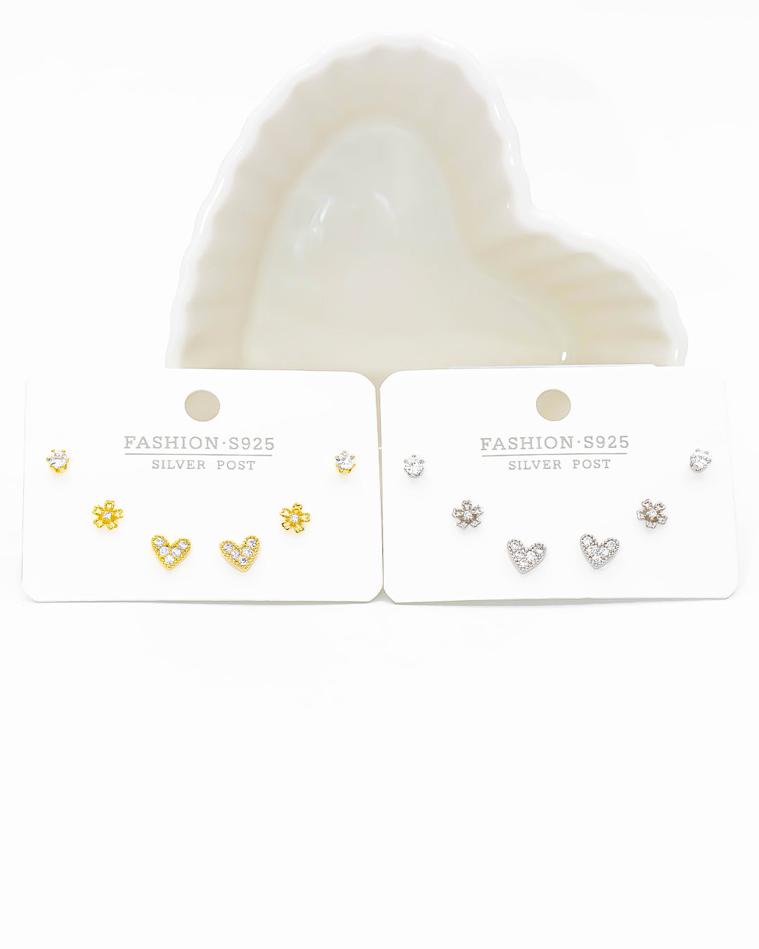 Set triple topo corazón