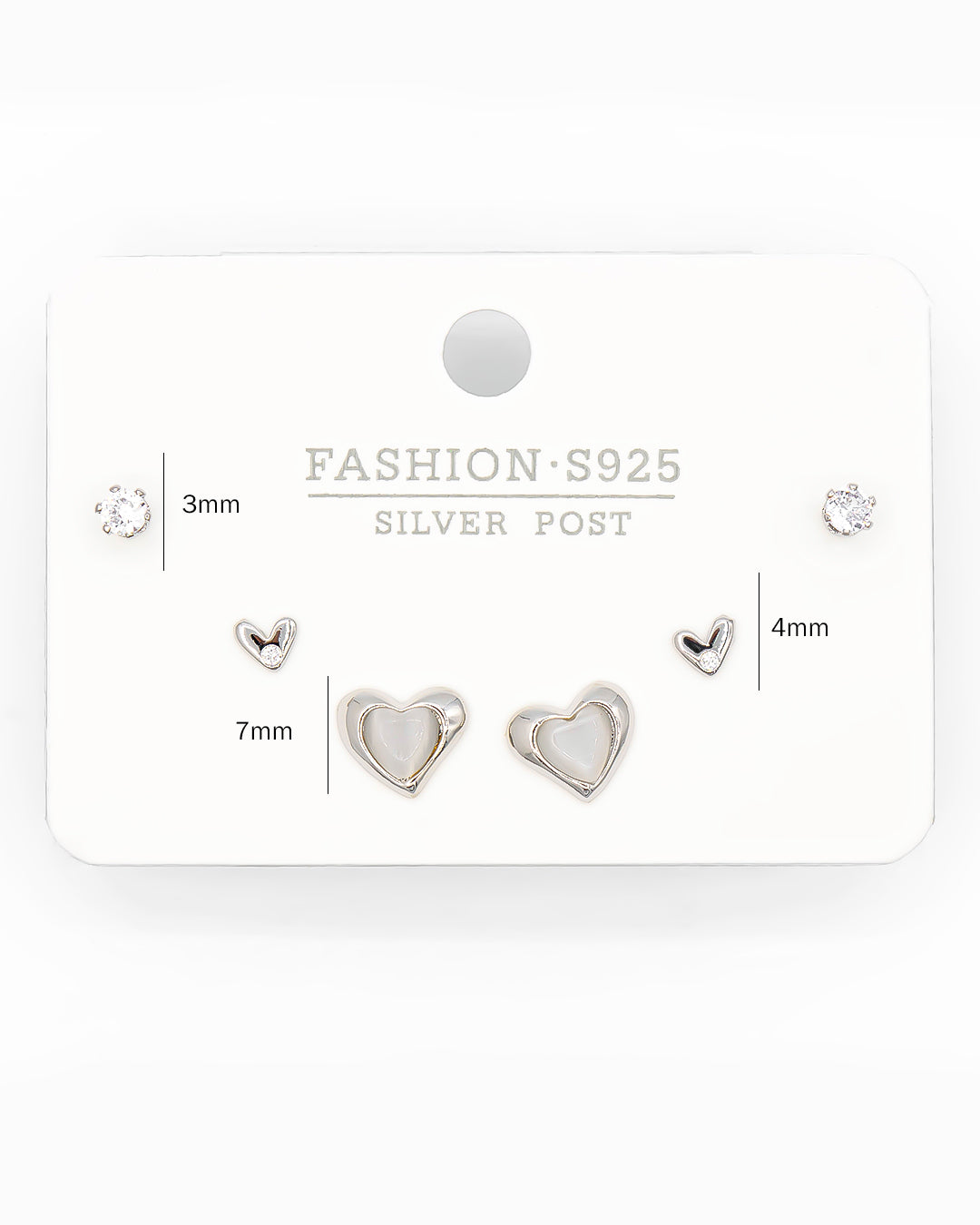 Set triple topo corazón