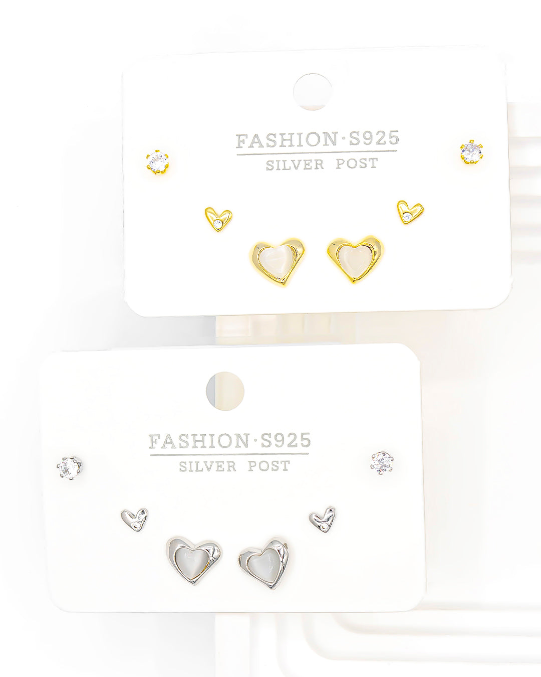 Set triple topo corazón