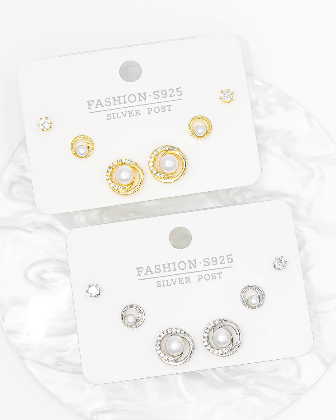 Set triple topo perla espiral