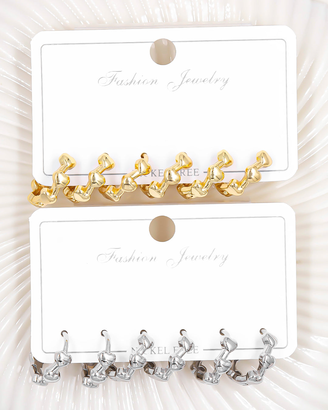 Set triple candongas corazón