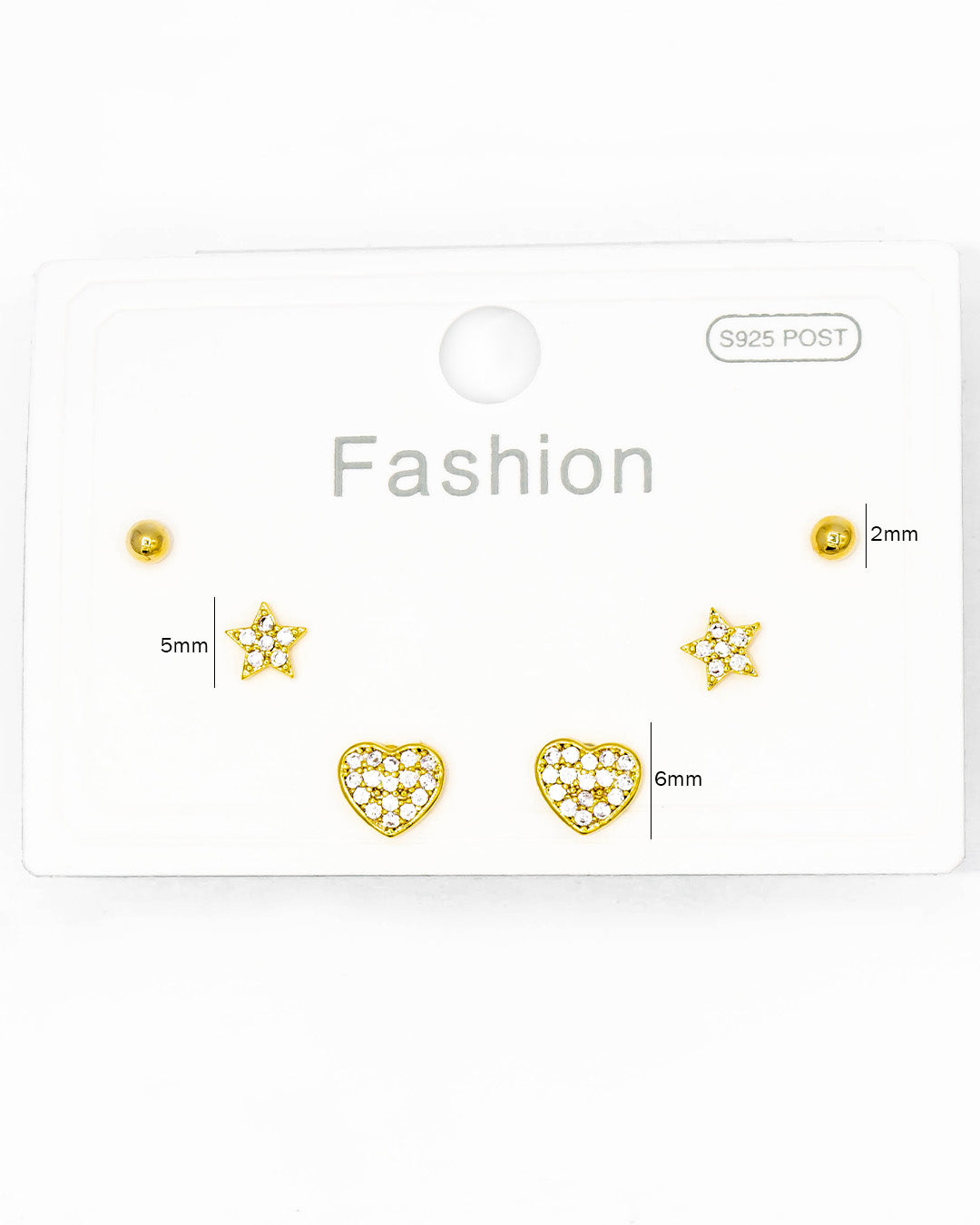 Set triple topo corazón