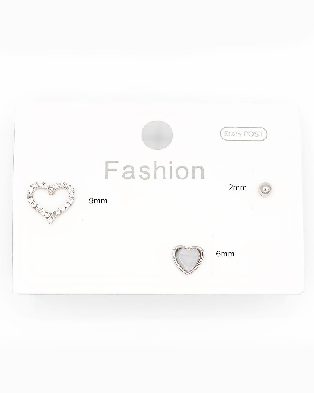 Set triple topo corazón