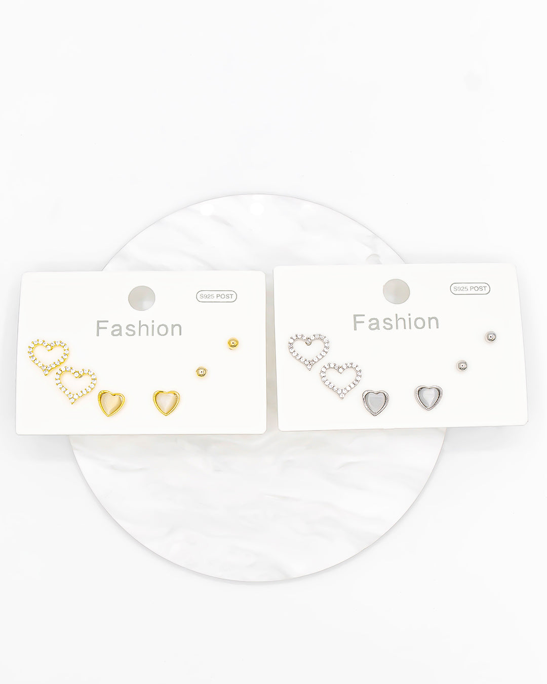 Set triple topo corazón