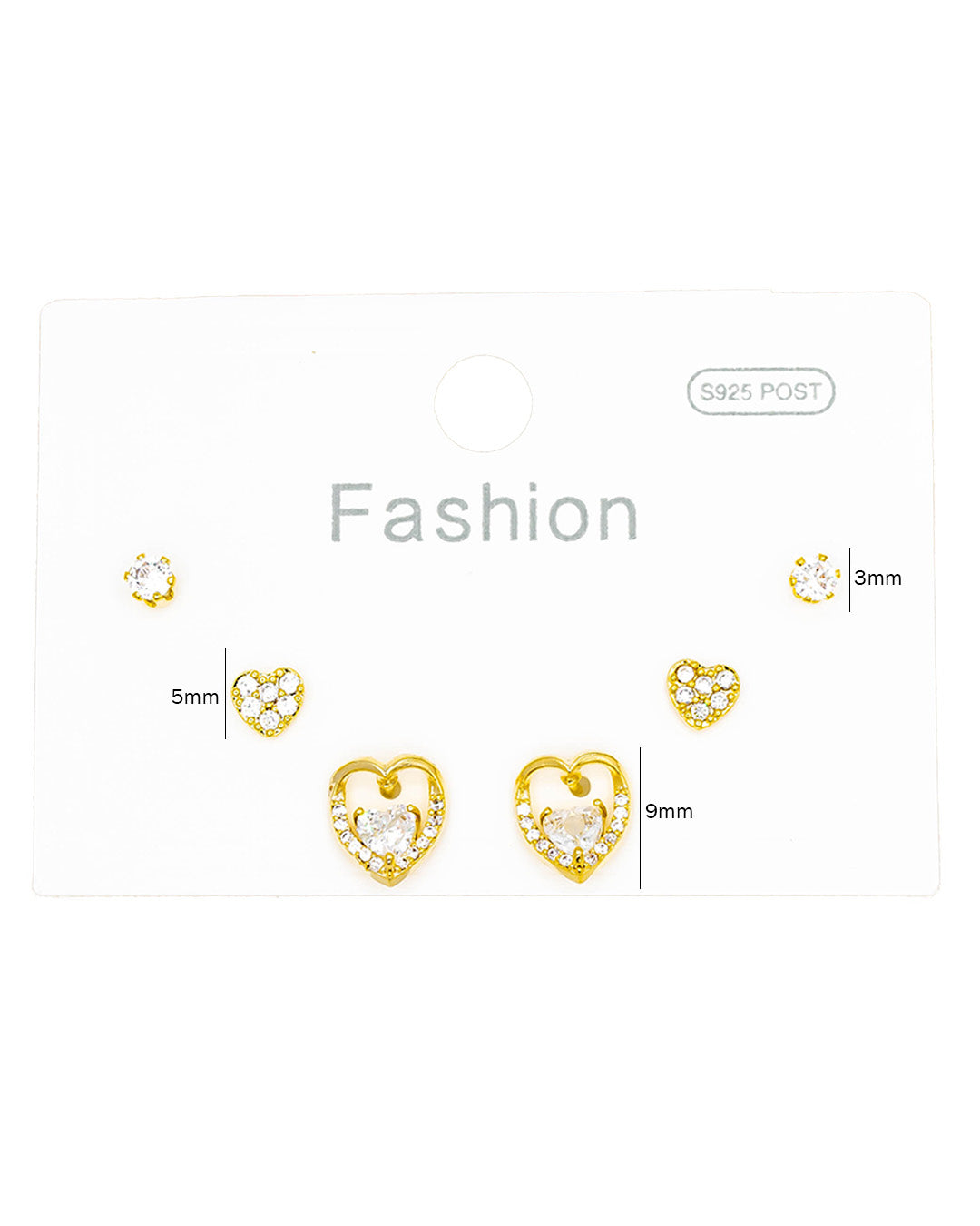 Set triple topo corazón