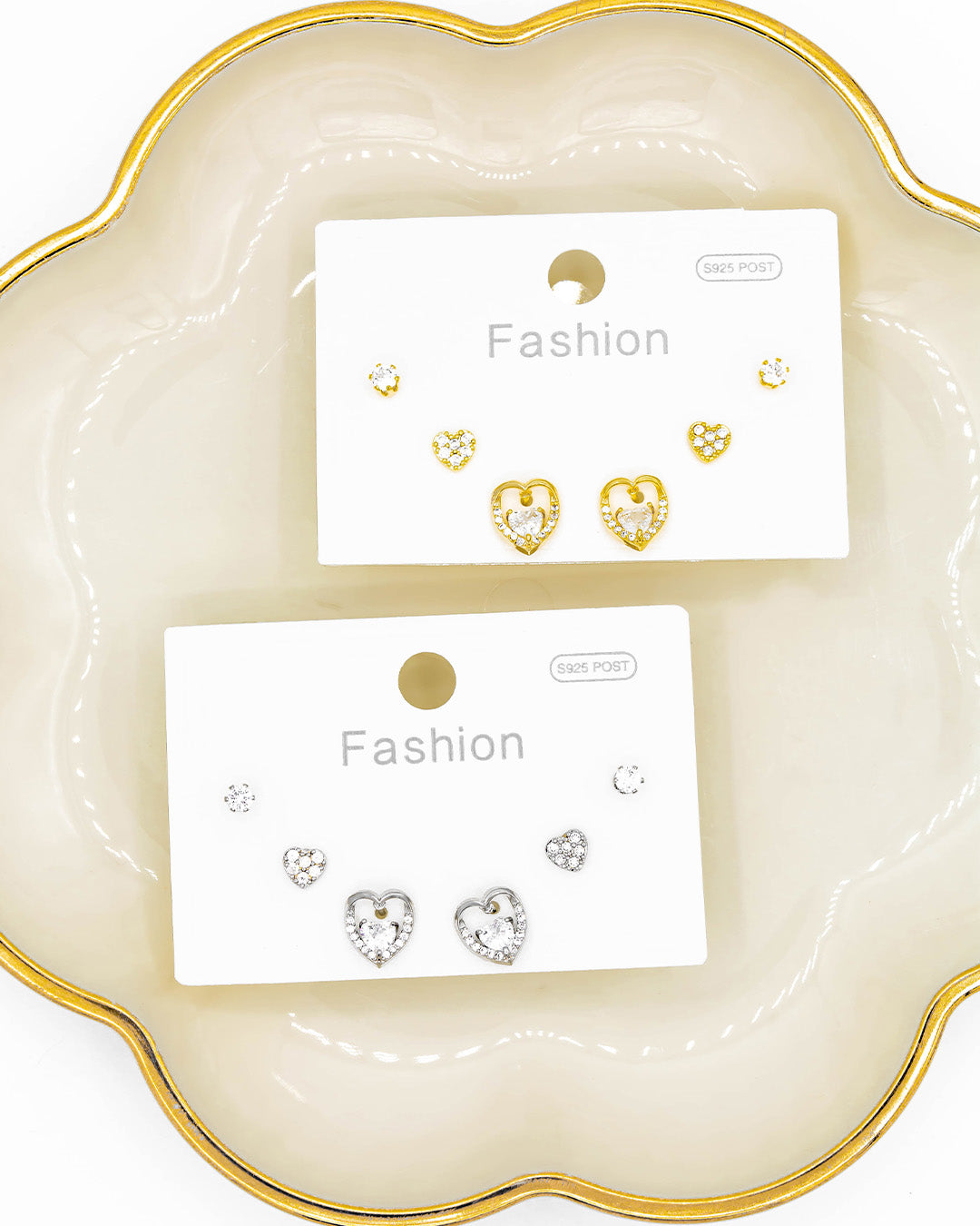 Set triple topo corazón