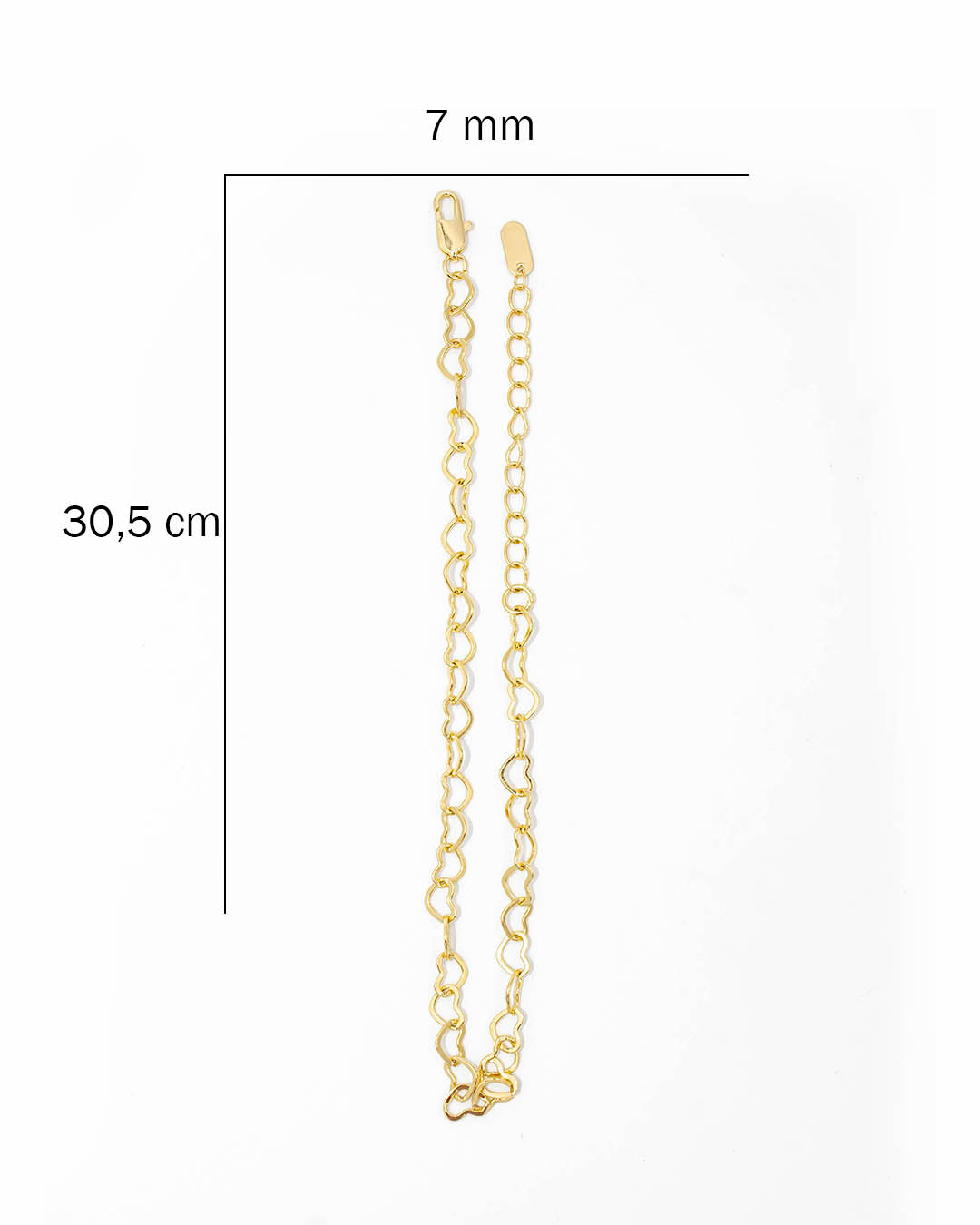 Tobillera corazón seguido