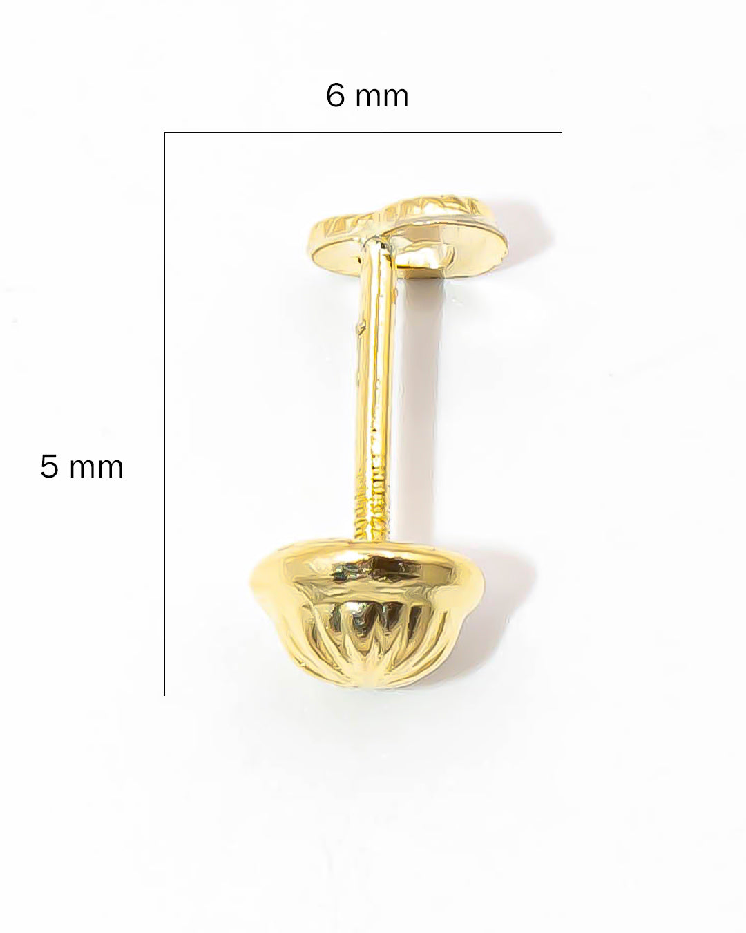 Oro laminado topo corazón silueta