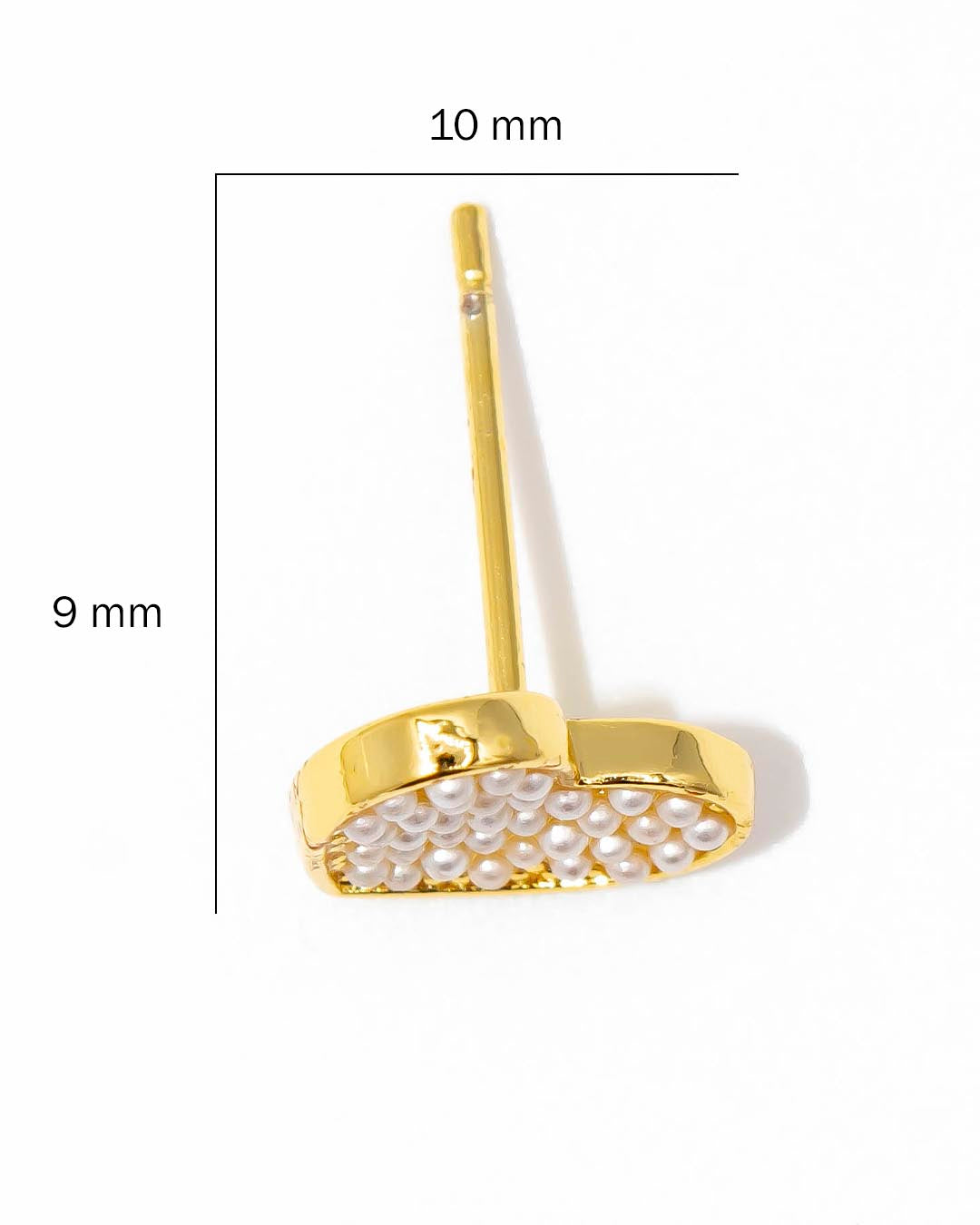 Topo corazón perlas