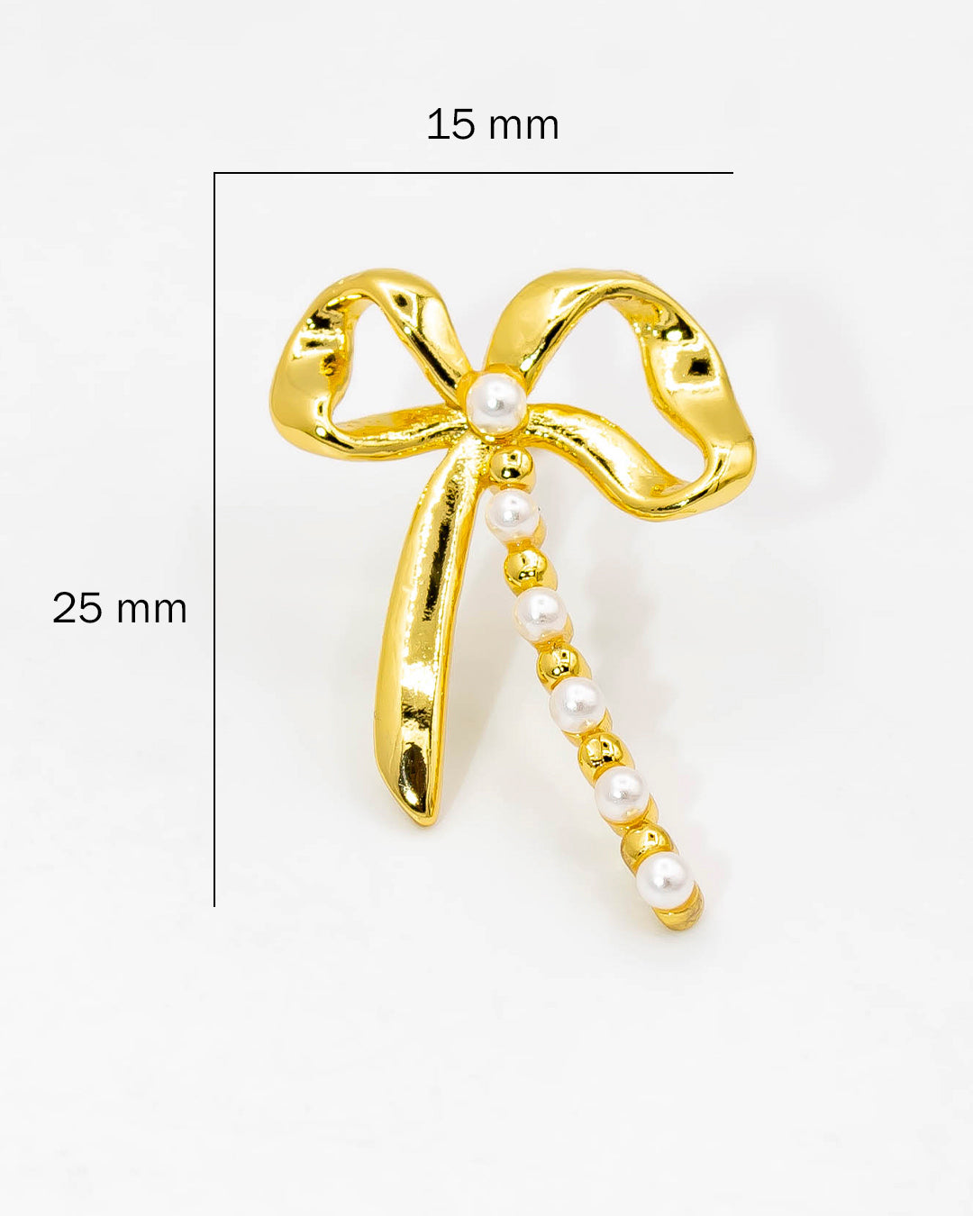 Topo moño listón perlado