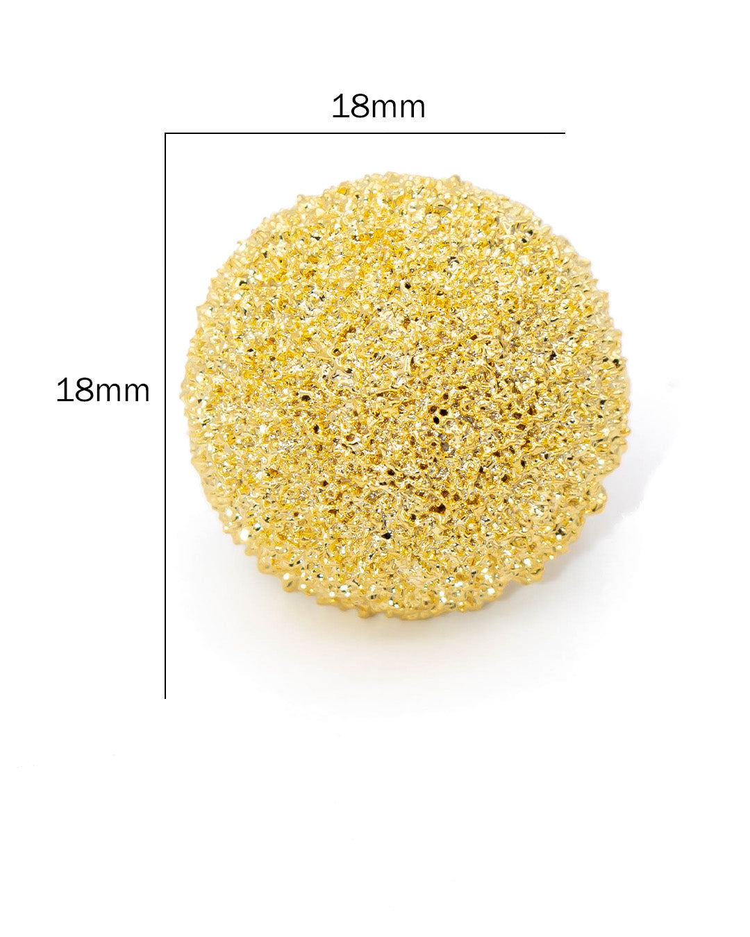 Topo escarchado redondo 18mm