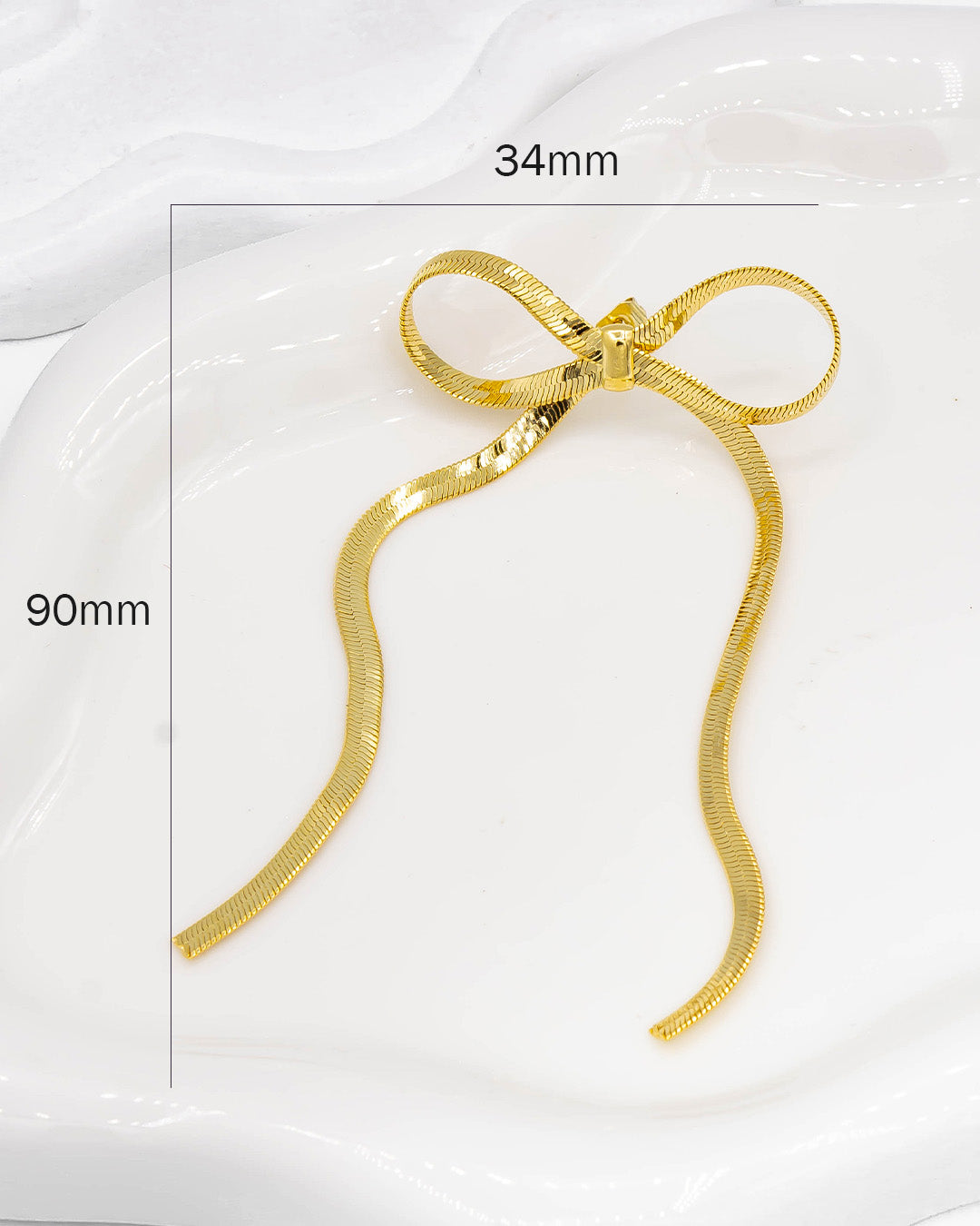 Topo moño listones largos