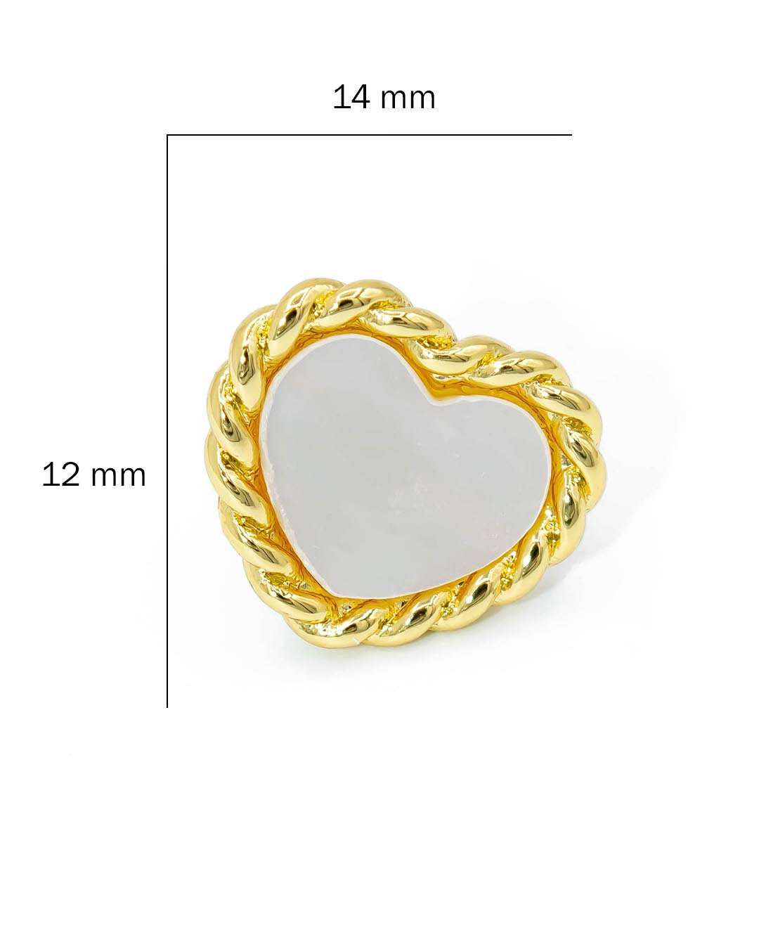 Topo corazón nácar