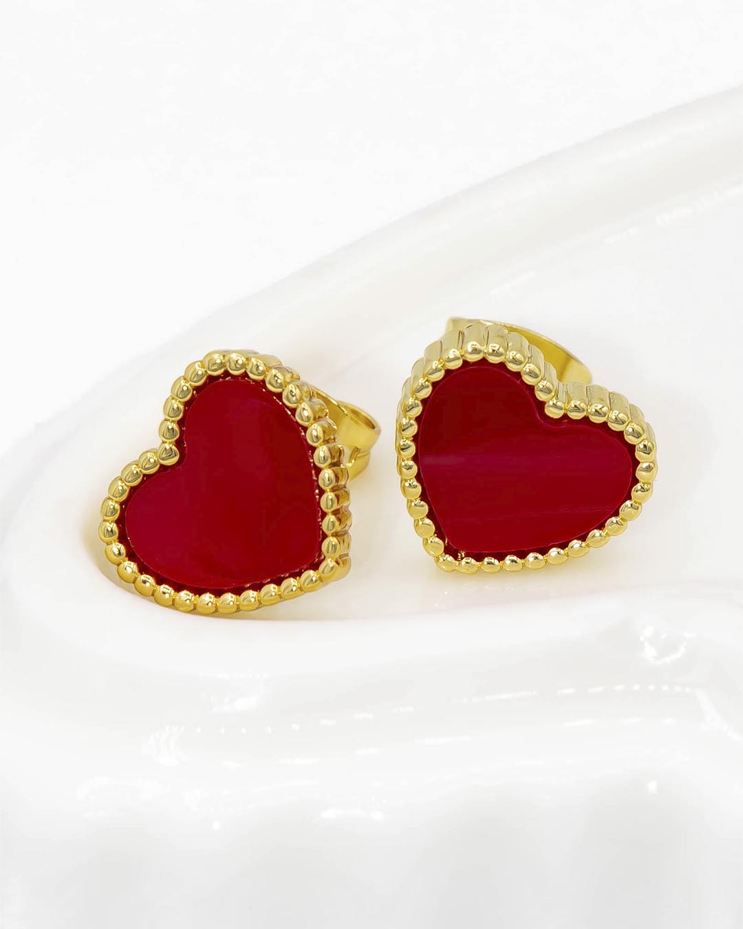Topo corazón rojo